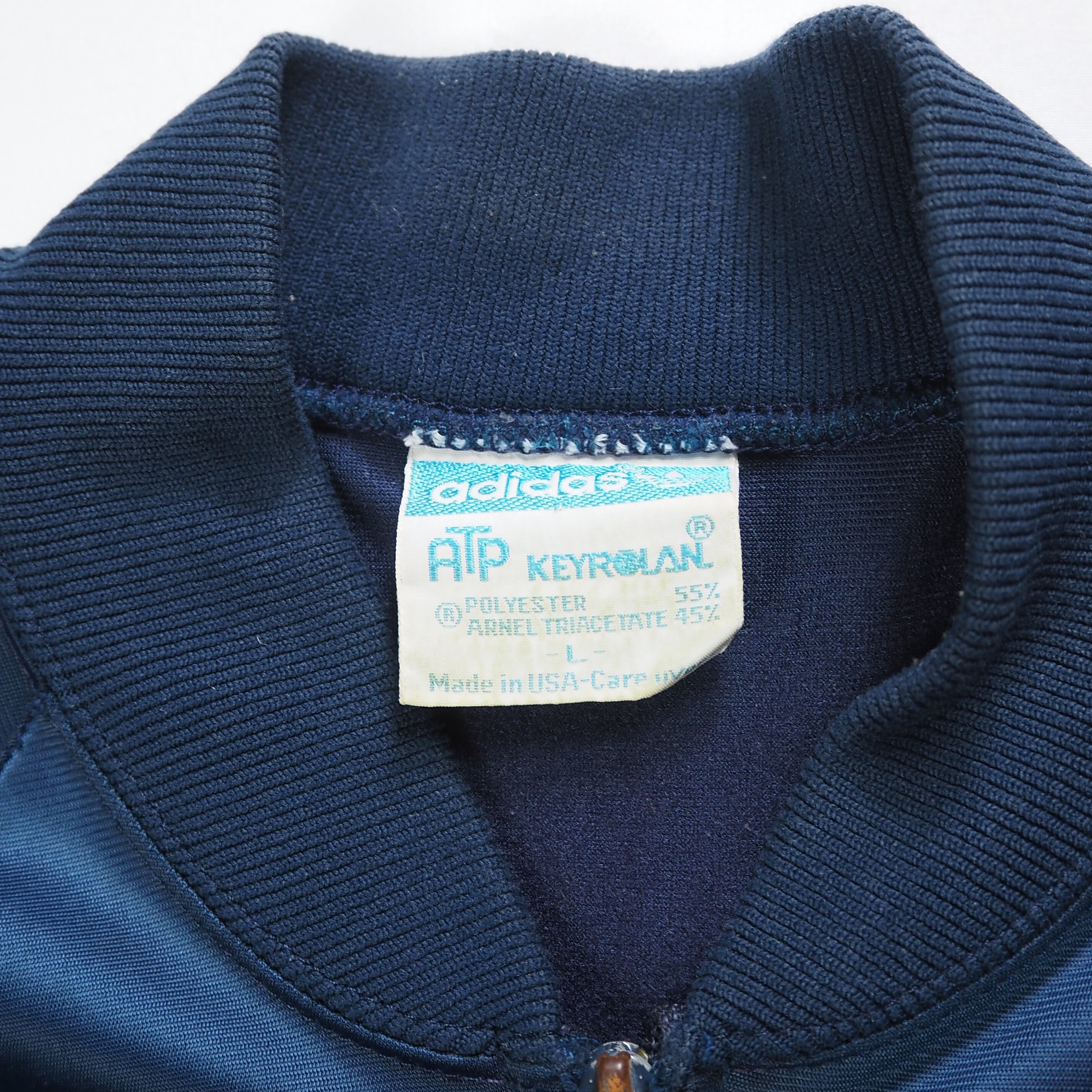 【9/23 20:00入荷】80's Adidas ATP ジャケット ネイビー Lサイズ の画像 8