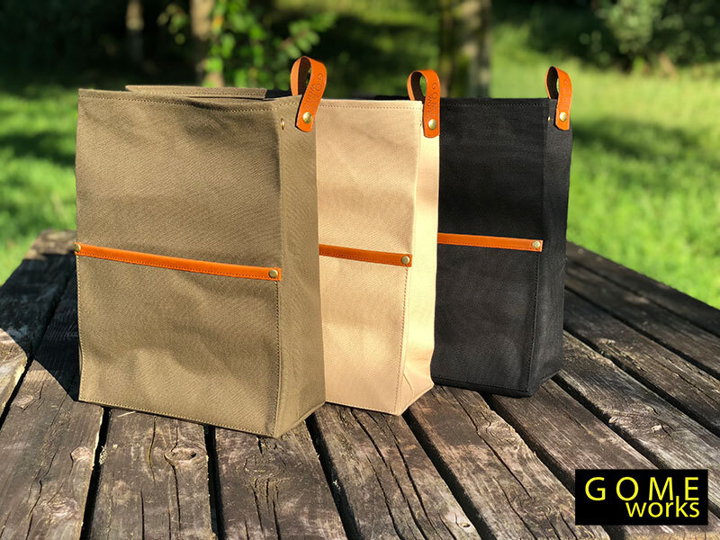Gome Works Gome Bukuro 帆布 レザー バッグ ハンドメイド シンプル クラフト 本革 アウトドア グッズ キャンプ 用品 Gomebukuro Greenfield Od グリーンフィールド アウトドア