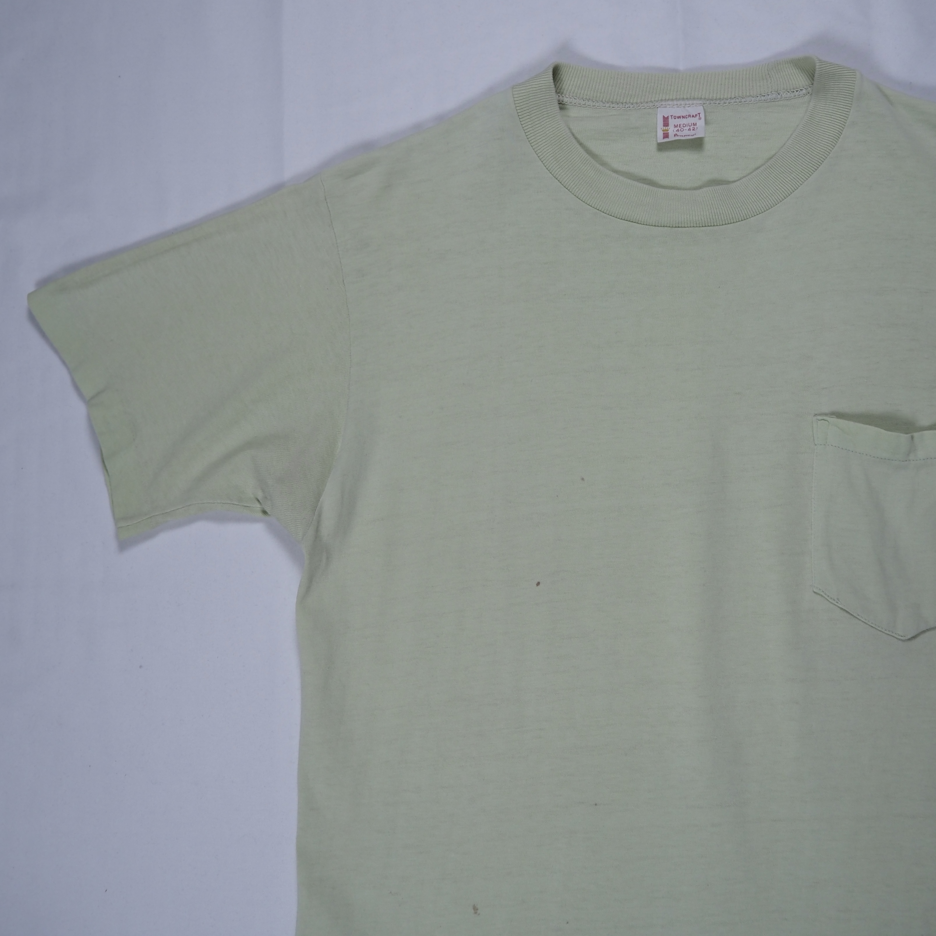70’s Towncraft ブランクTシャツ ピスタチオグリーン Mサイズ の画像 3