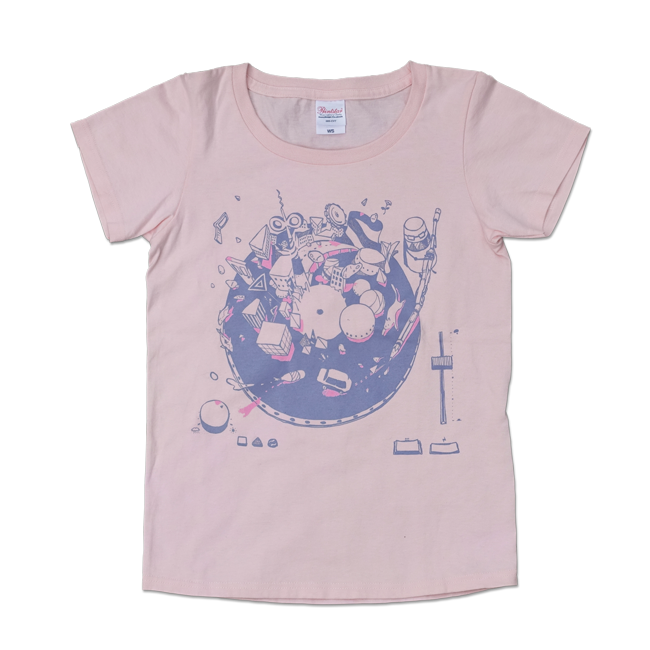 sasakure.UK『トンデモ未来空奏図』Tシャツ ライトピンク - 画像1