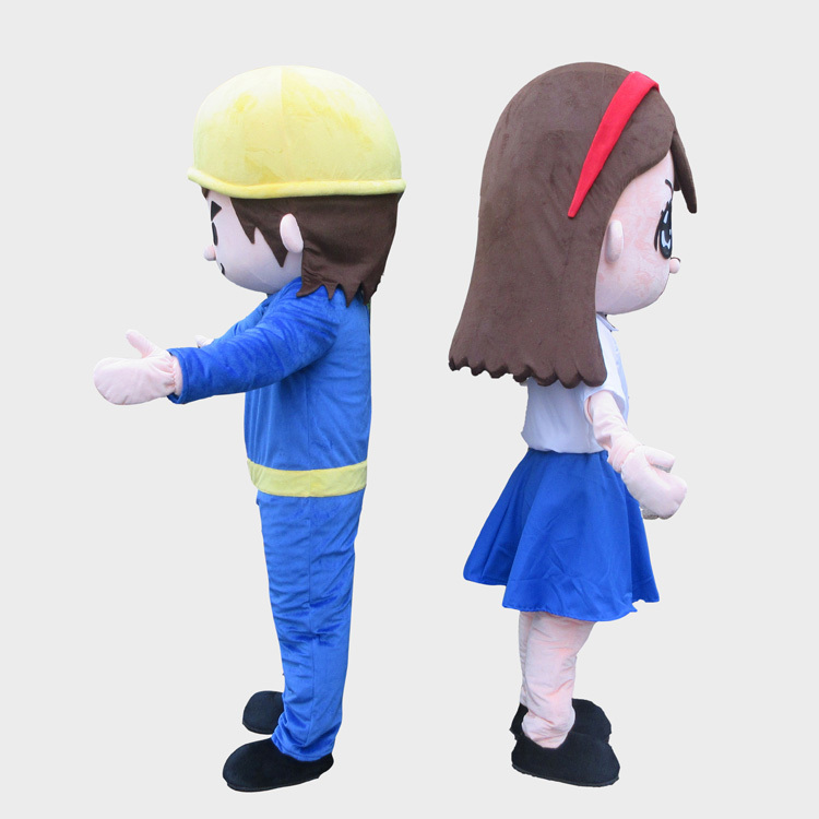 本格的着ぐるみ 男の子 女の子 おとこのこ おんなのこ オトコノコ オンナノコ 大人用 ブルー 青い帽子男性 赤いリボン女性 きぐるみ 3頭身タイプ 格安 良質 のぞき可 オーダーメイド コスプレ イベント用品 キャンペーン 子供 キャラクター かぶりもの Mooncat