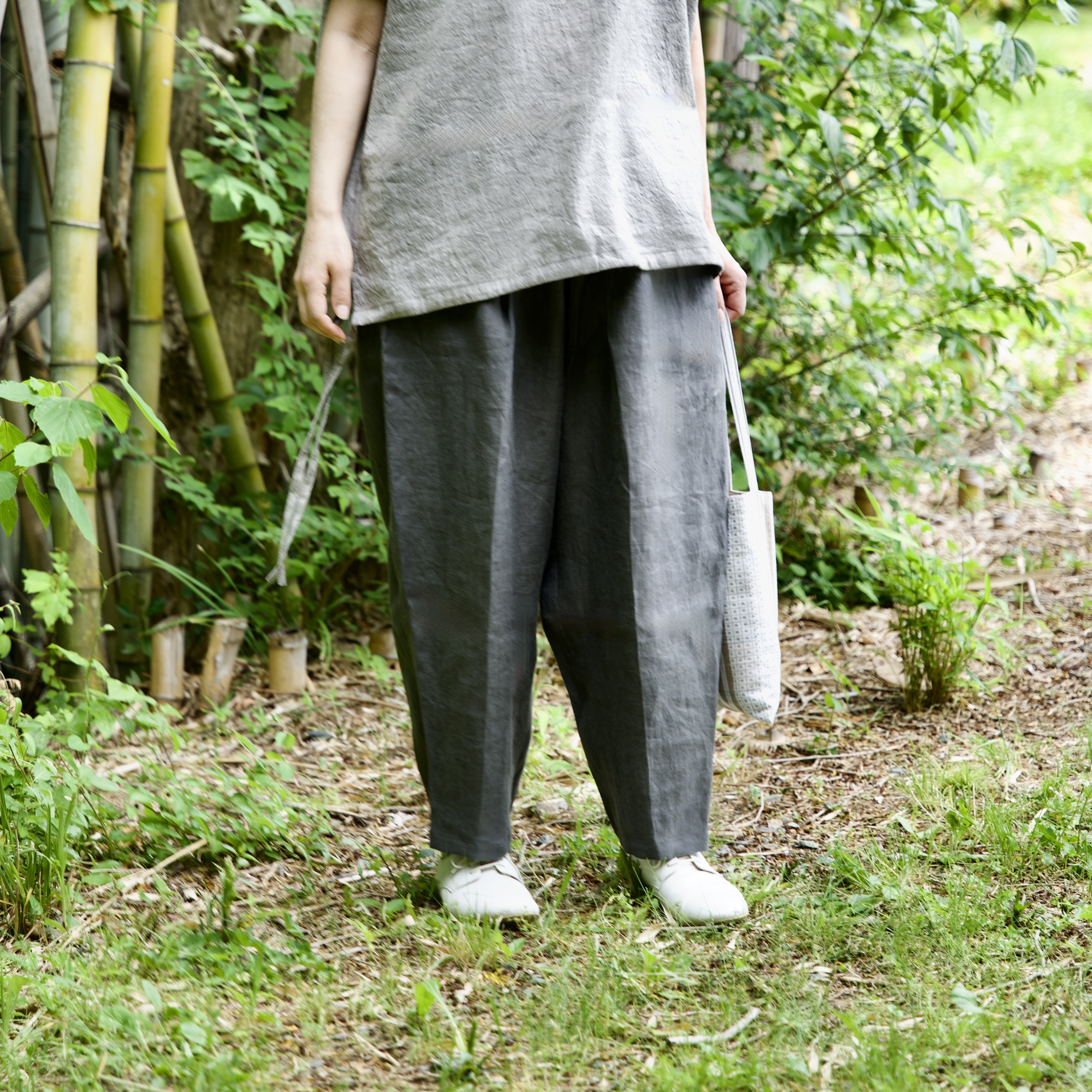 【26SS】Sipuli Pants_unisex：シプリパンツ〈 gray〉＊Japan Linen 100%