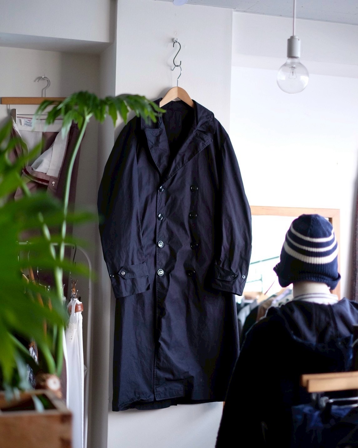 60-70s US NAVY all whether trench coat
