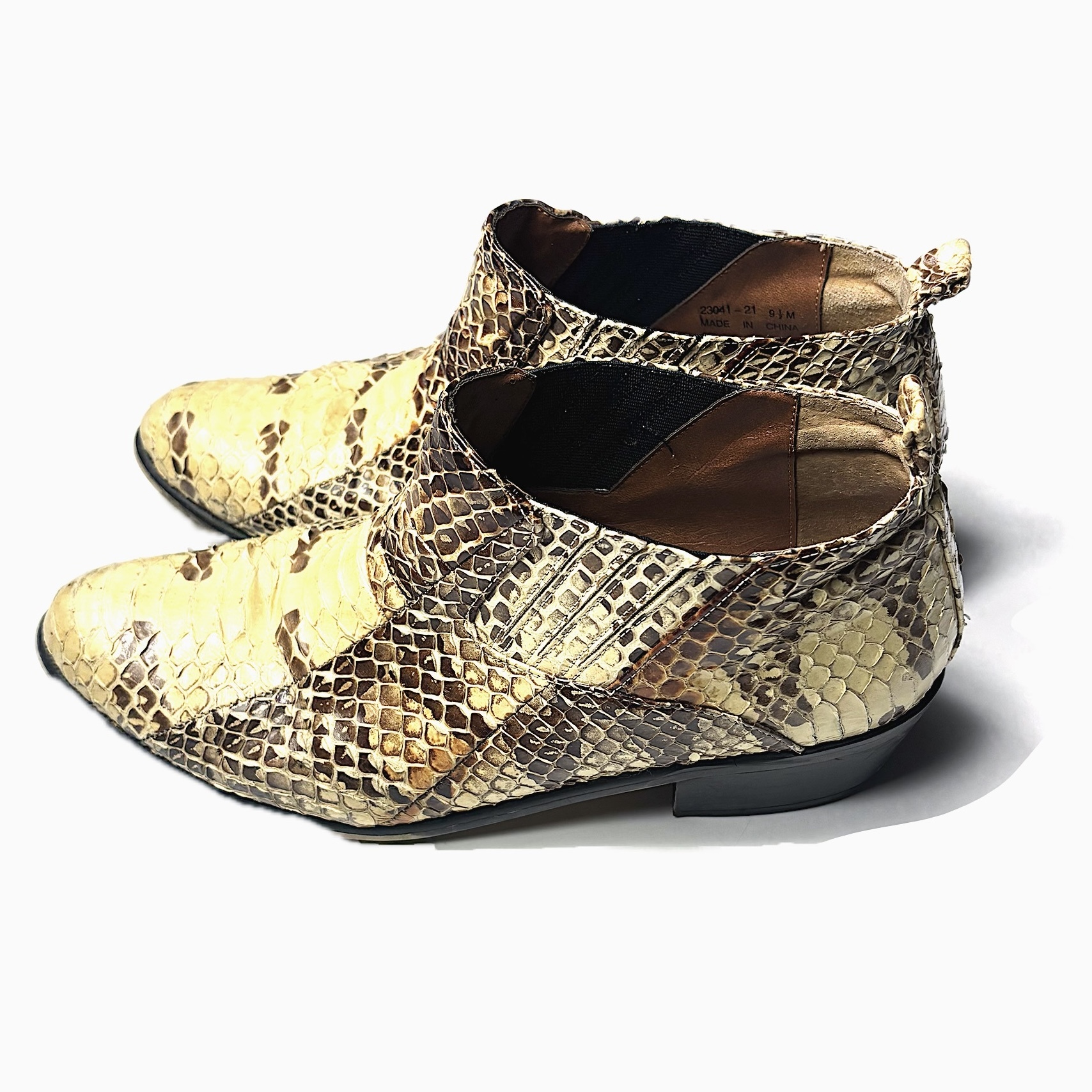 Vintage【STACY ADAMS】Python Side Gore Western Boots の画像 2