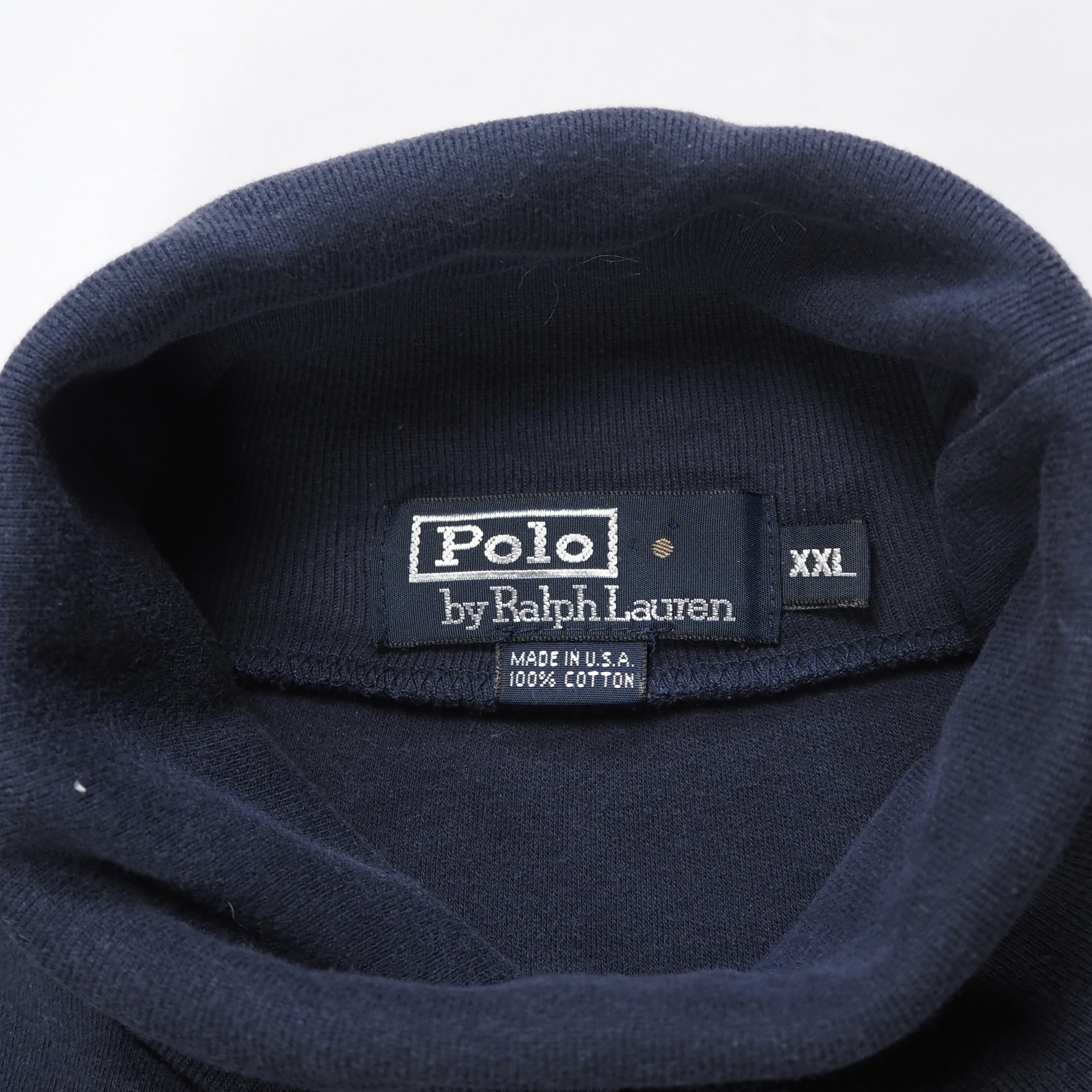 90’s Ralph Lauren タートルネック XXL ネイビー の画像 11