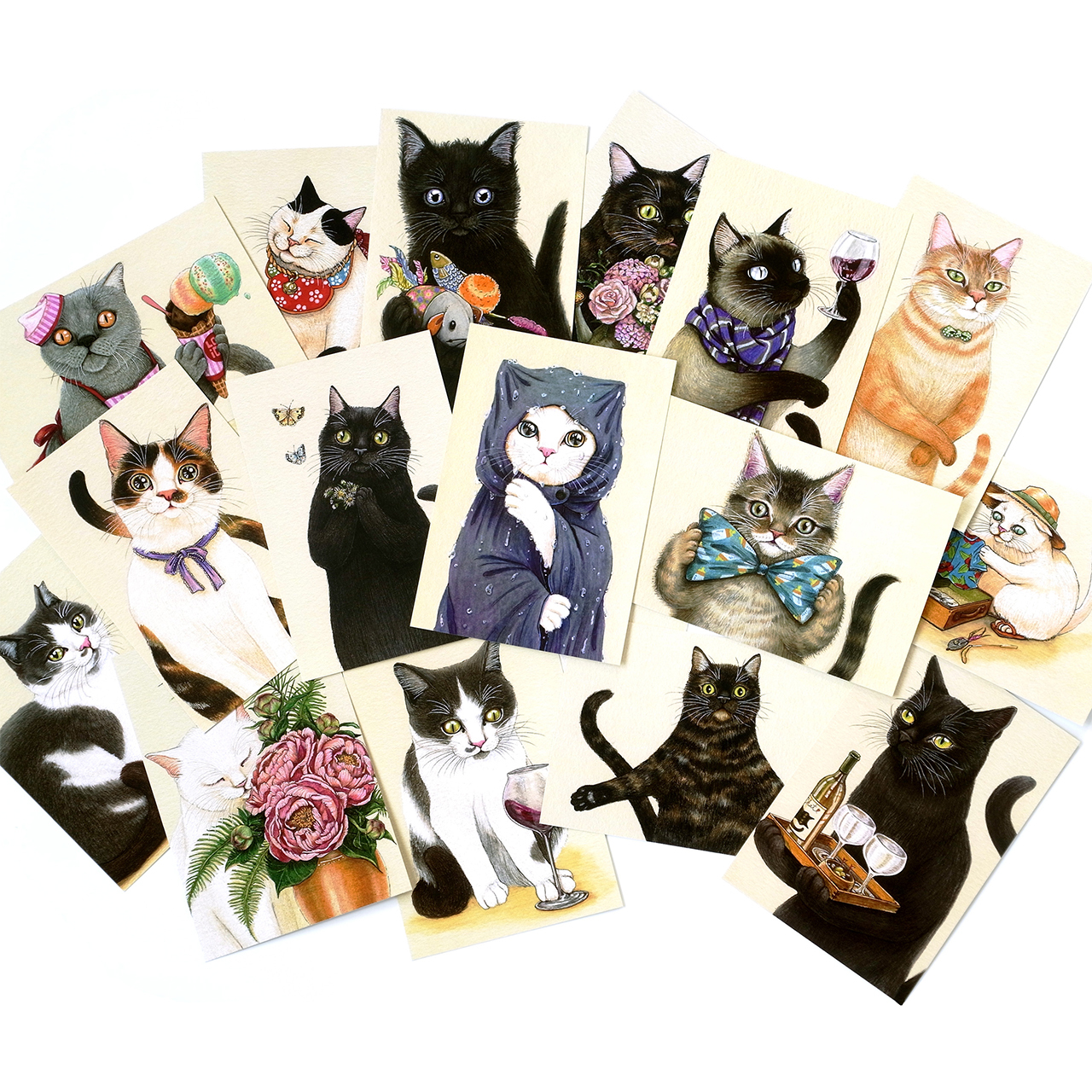 ポストカード第一弾18枚セット 1st Set Of 18 Postcards イラストレーター たなかひろこ