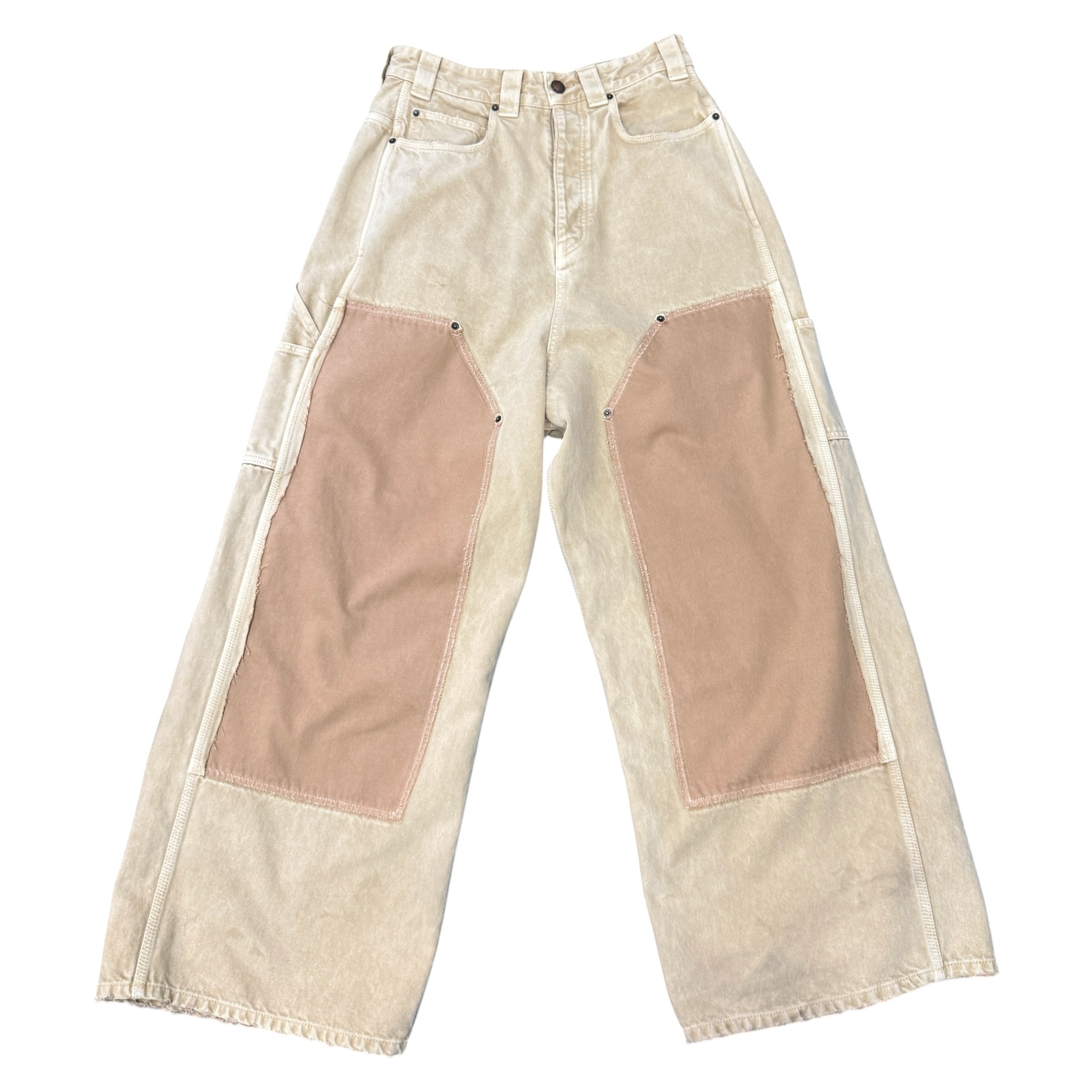 【BALENCIAGA】バレンシアガ “RIPPED OFF BAGGY PANTS” UNISEX ダブルニーパンツ