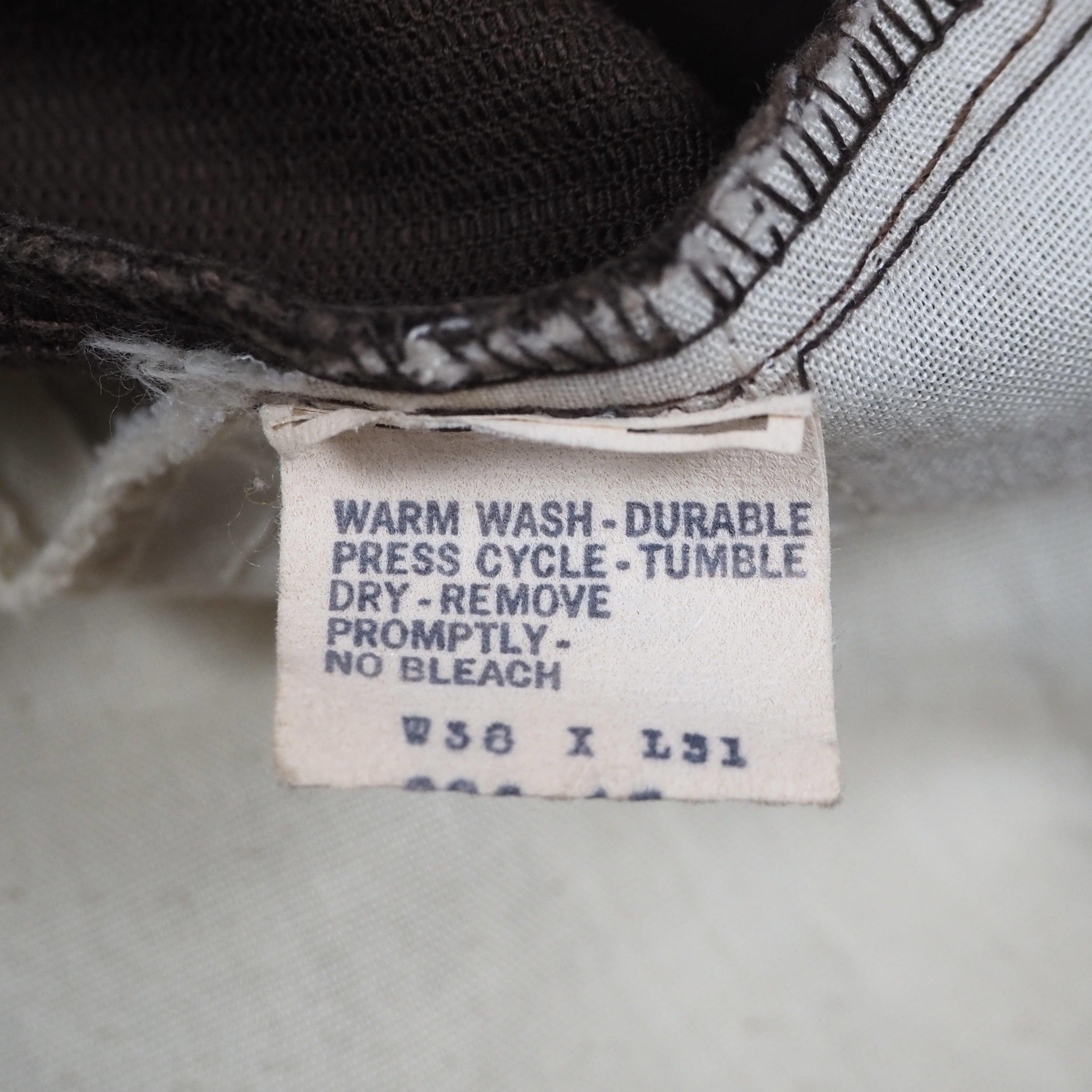 70’s Levi’s スタプレ ピケ 38×31 ブラウン の画像 11