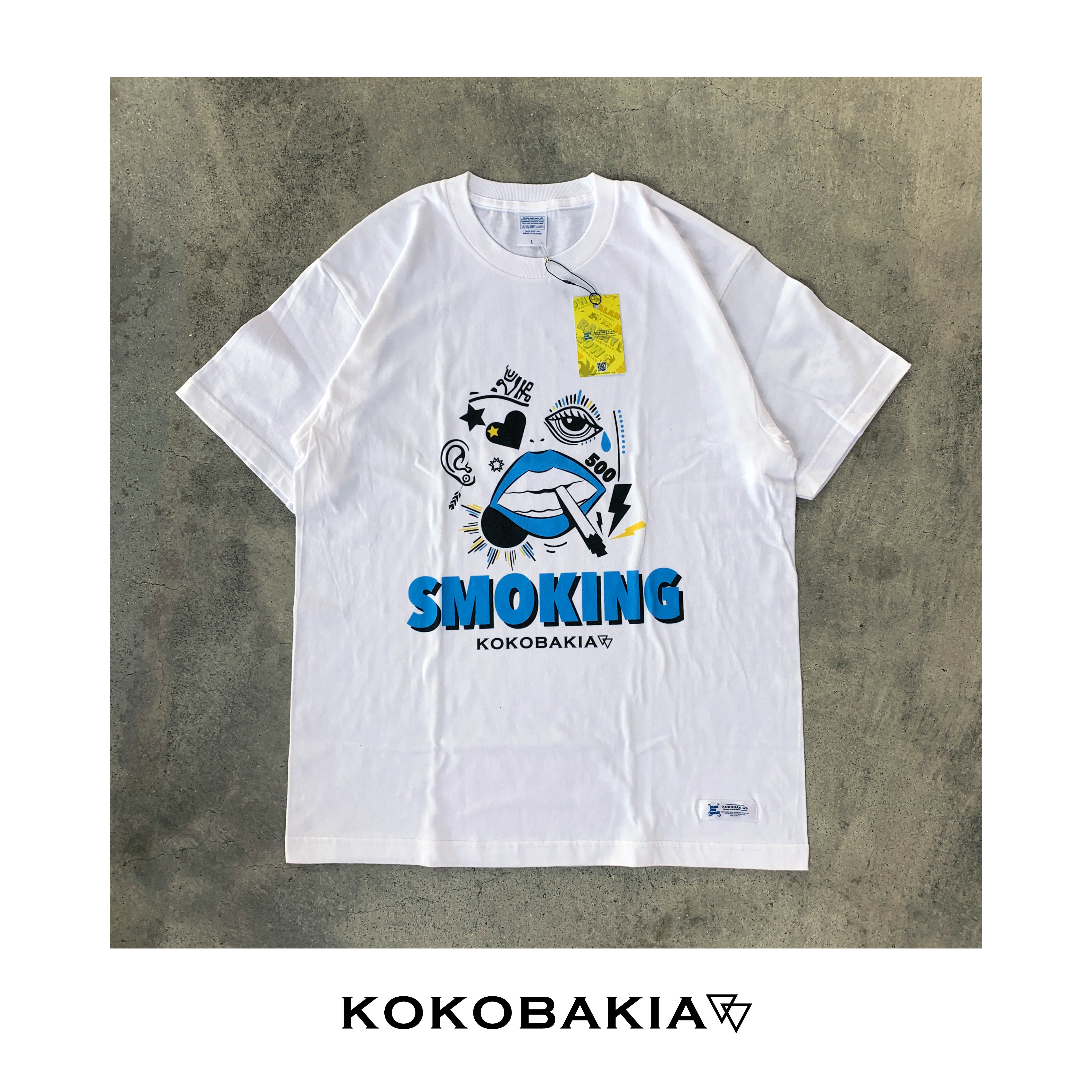 半袖tシャツ Smoking スモーキング ホワイト メンズ かわいい