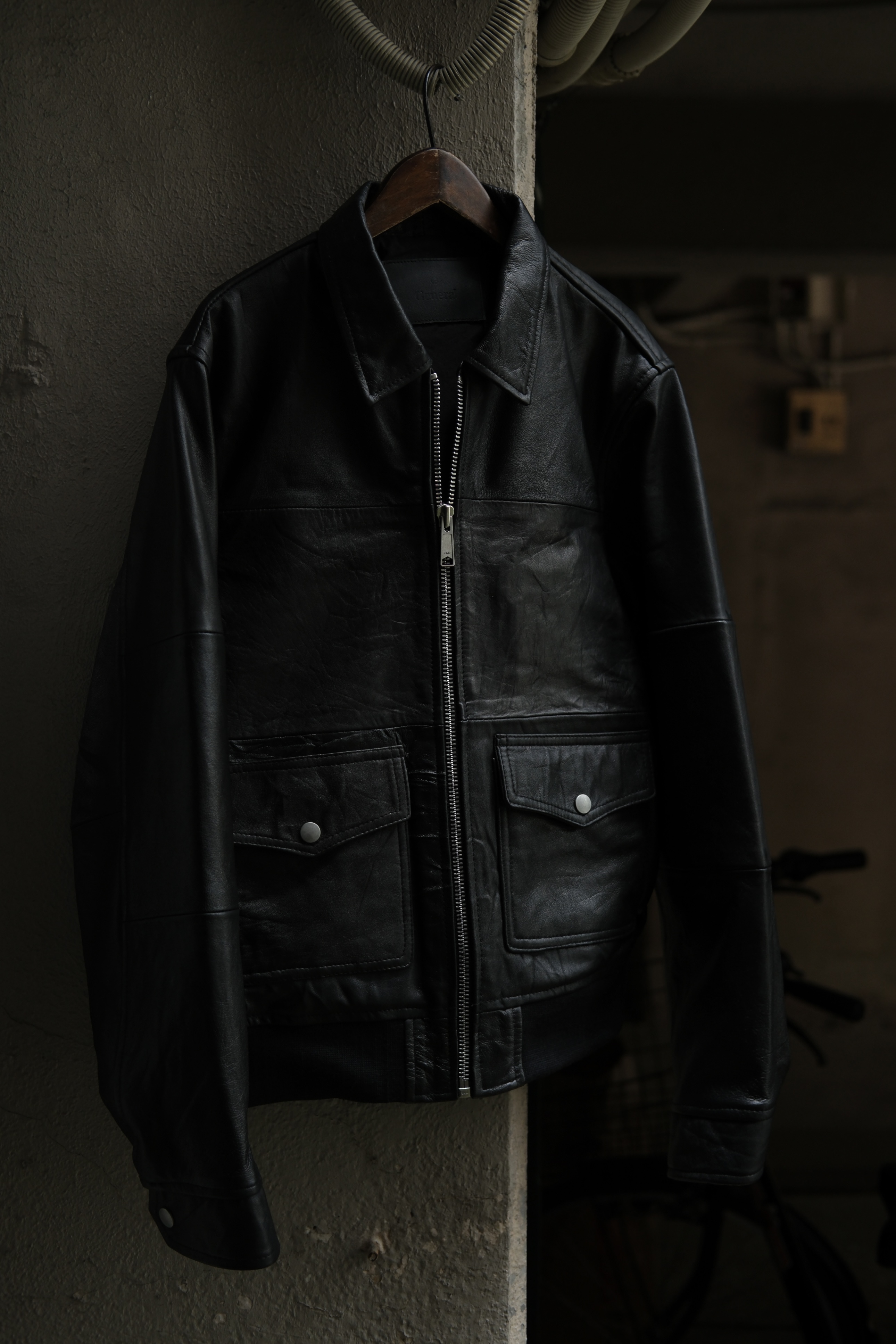 Utah／"GENERAL" A-2 Sheep Leather Jacket