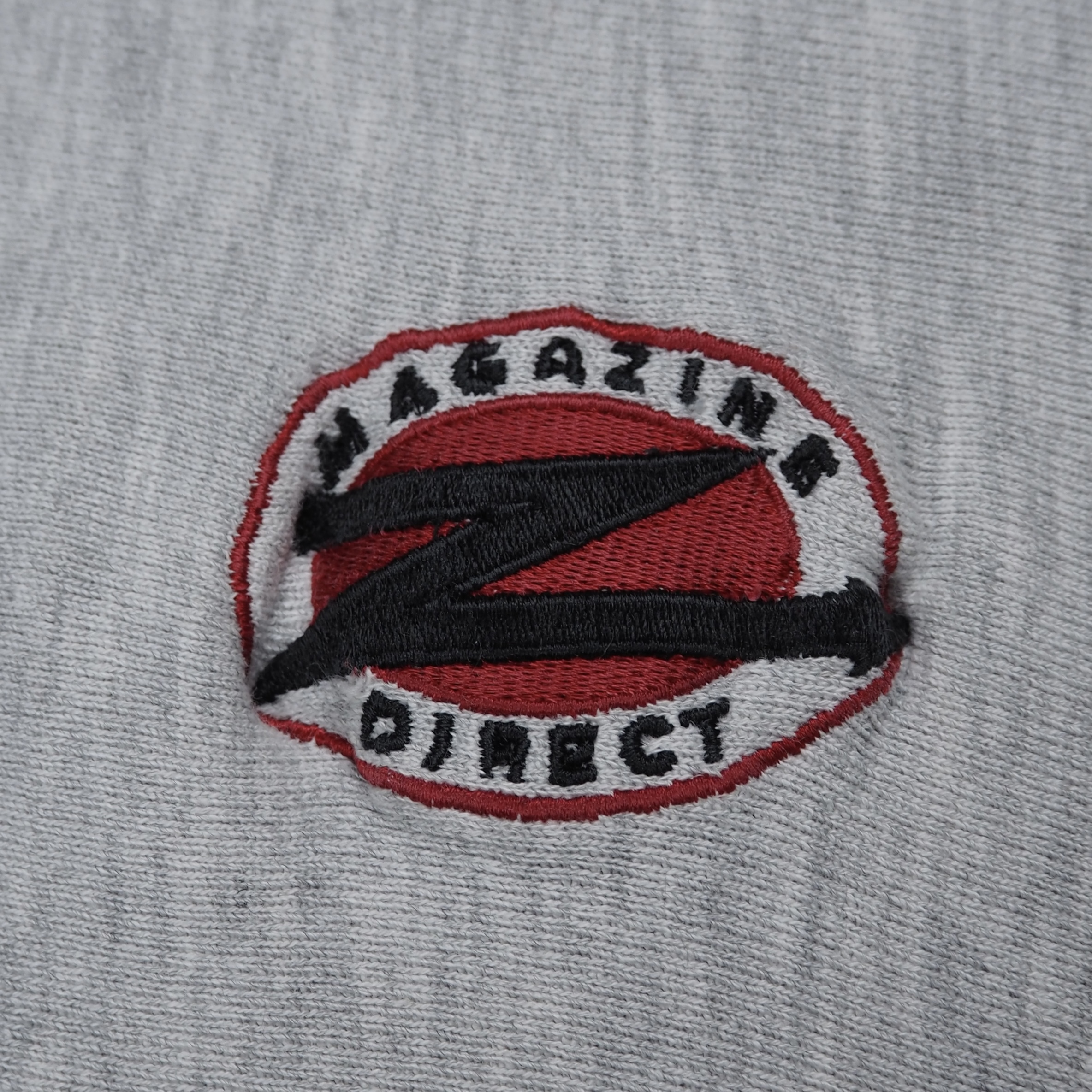 90’s Champion R.W. カラーネック グレー ワンポイント XL の画像 6