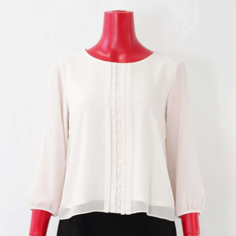 Reflect|リフレクト|【洗える/UVケア/吸水速乾/エコ】【フォーマル/入卒/洗える】フロントタックシフォンブラウス|ナチュラル