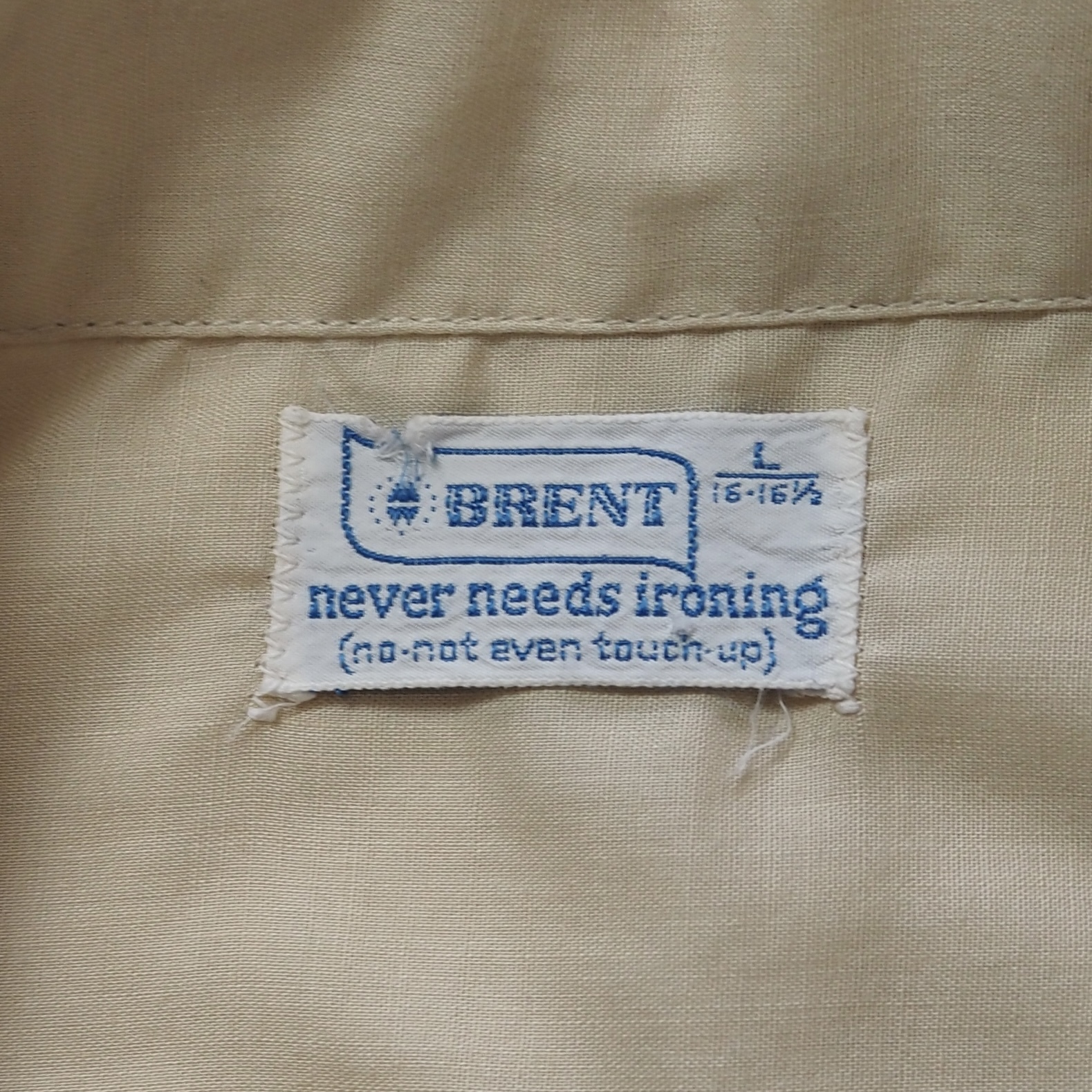 60’s-70’s Brent ポリコットンシャツ 開襟ボックス Lサイズ の画像 6