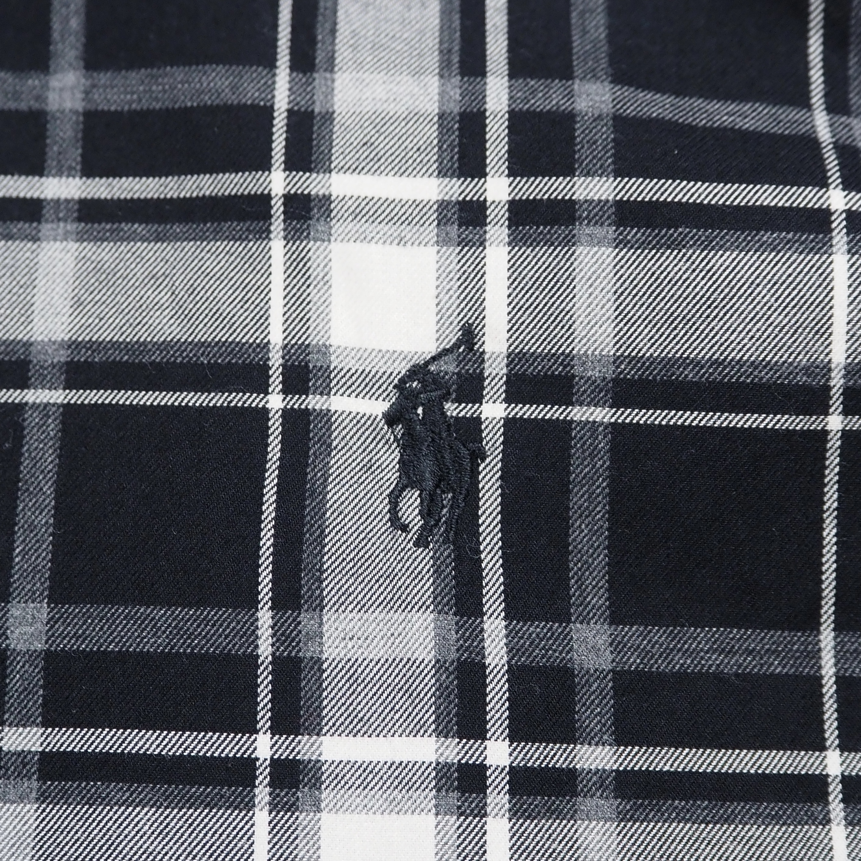 90’s Ralph Lauren Blake 長袖シャツ Sサイズ ブラック×ホワイト の画像 12