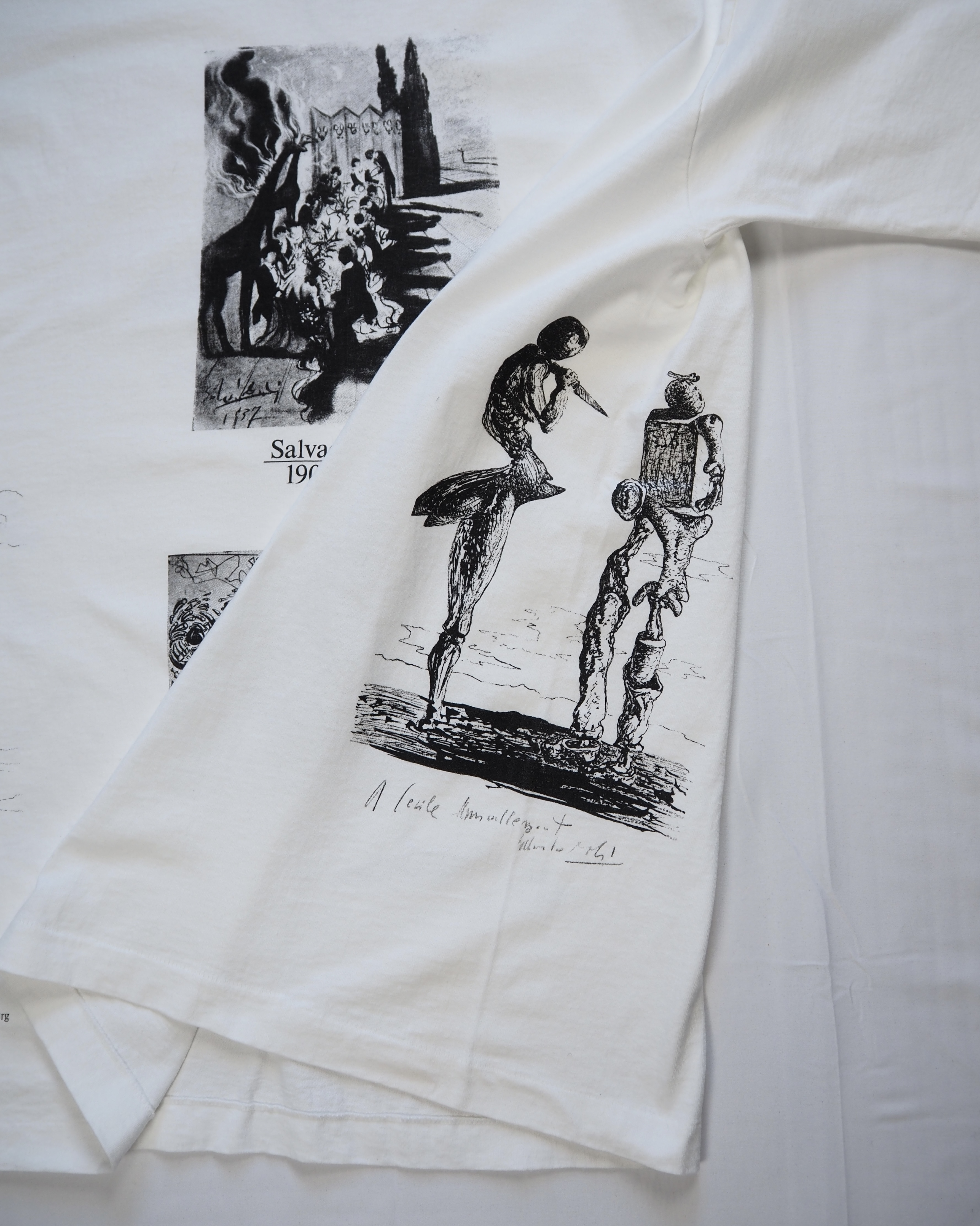 90's Fruits of the loom アートTシャツ ダリ 総柄プリント XL の画像 8