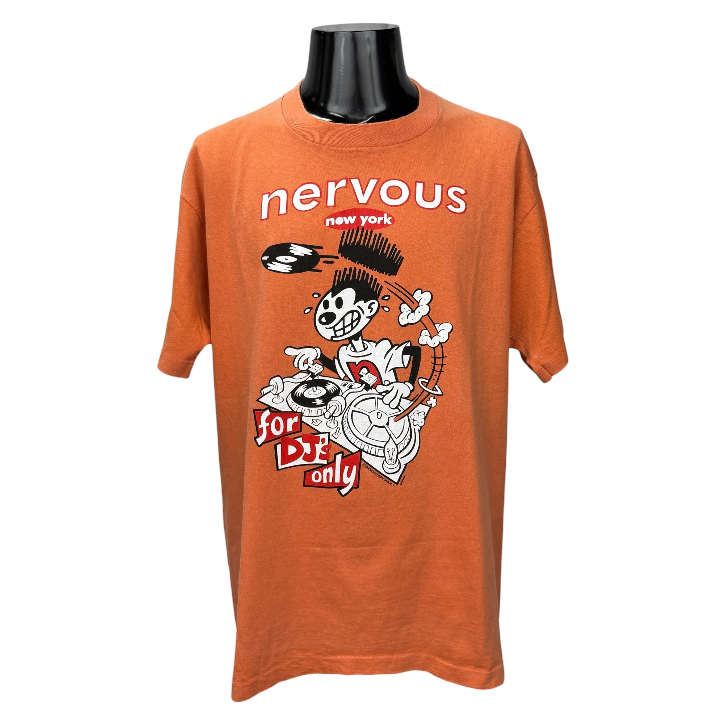 【NERVOUS RECORDS】ナーヴァス・レコード “FOR DJ’S ONLY” 90’s Vintage Tシャツ