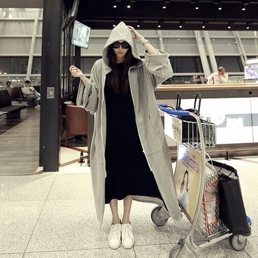 秋新作 パーカー マウンテンパーカー レディース ロングパーカー レディース ジップパーカー 大きいサイズ レディースパーカー 韓国ファッション レディース トップス トレーナー ロング丈 黒 グレー ブラック カジュアル スニーカーコーデ Viento