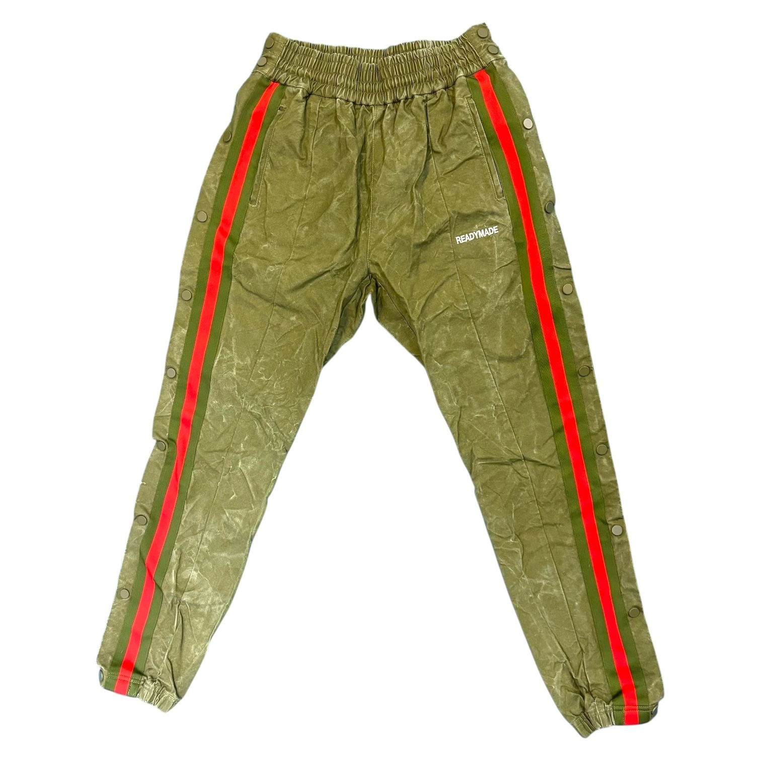 【READYMADE】レディメイド SIDE SNAP TRACK PANTS サイドライン スナップボタン トラックパンツ M