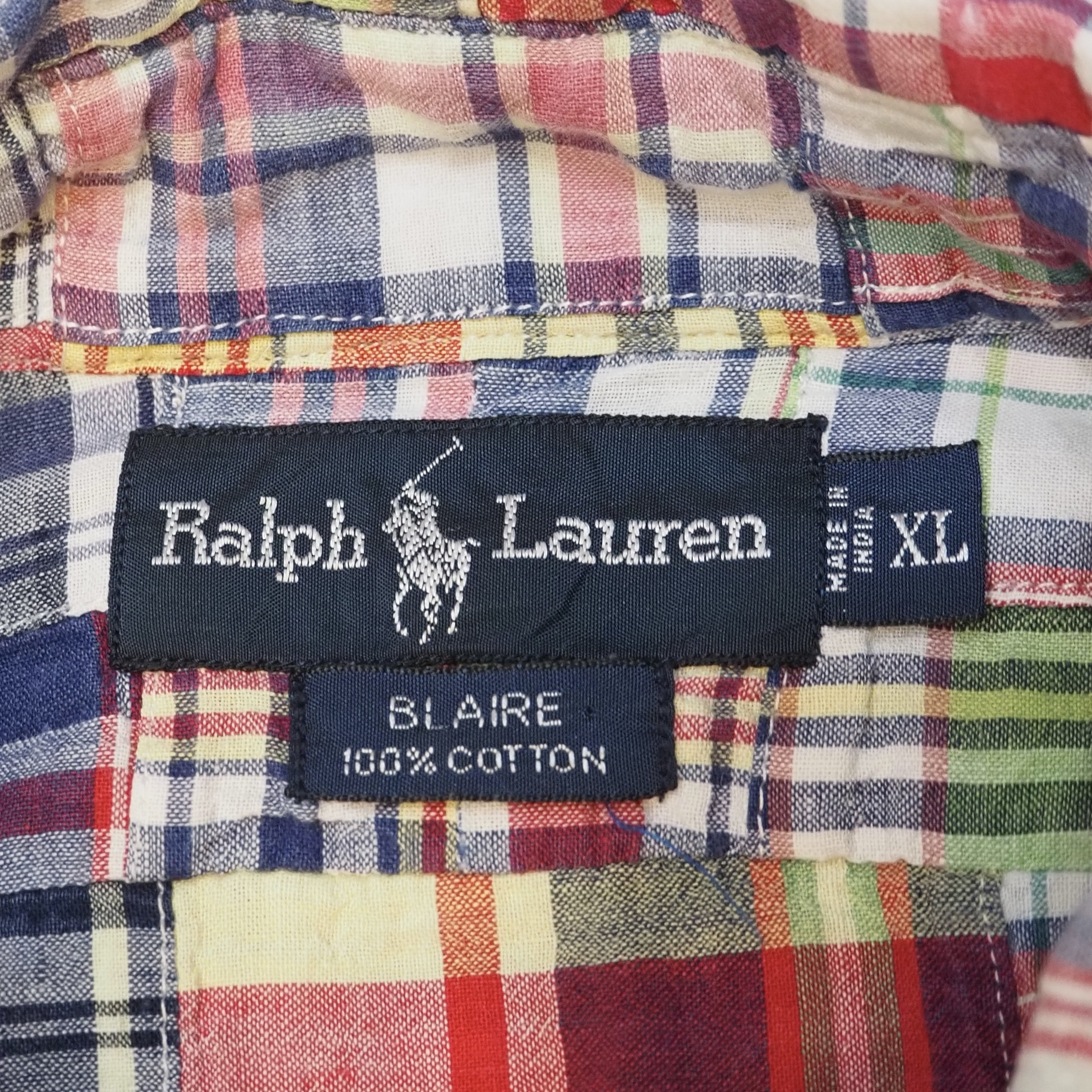 90’s Ralph Lauren パッチワークシャツ Size XL の画像 7