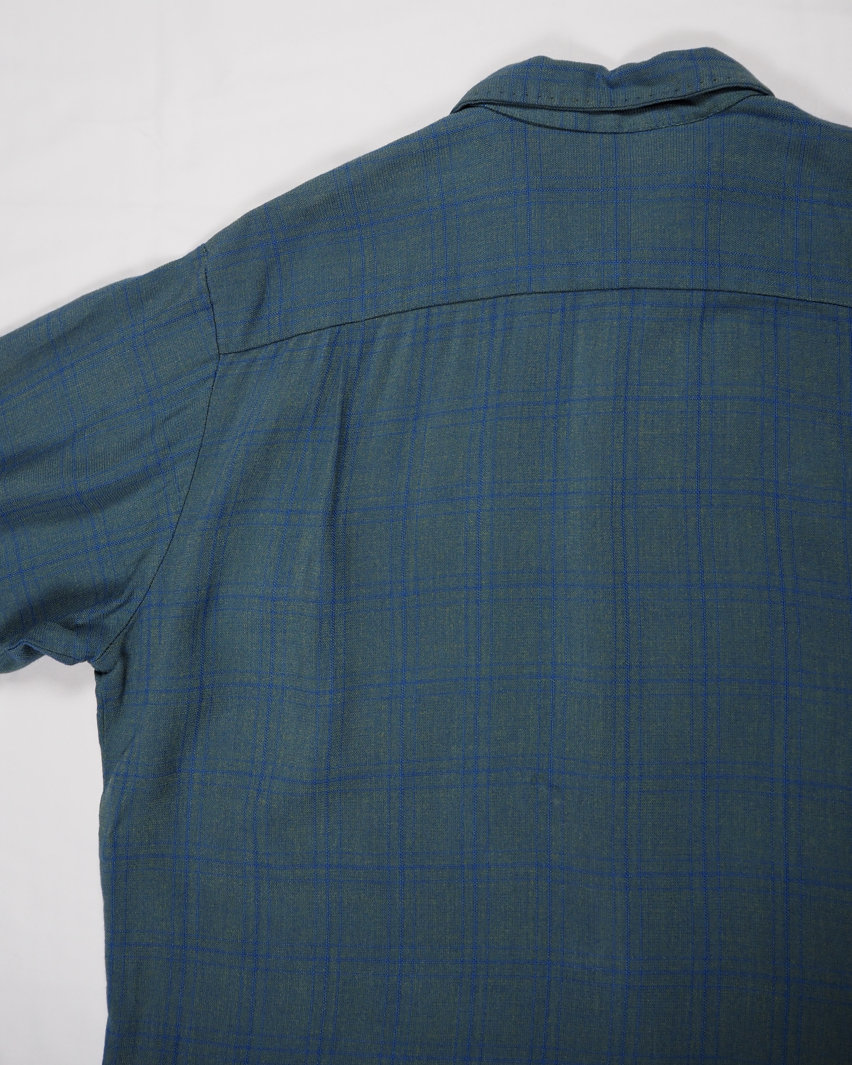 50’s Sportsman レーヨンシャツ ブルー Lサイズ の画像 10
