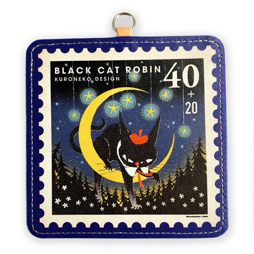 スタンプアニマル 夜とろびん By 黒ねこ意匠 合皮パスケース スペースファクトリーオンラインストア