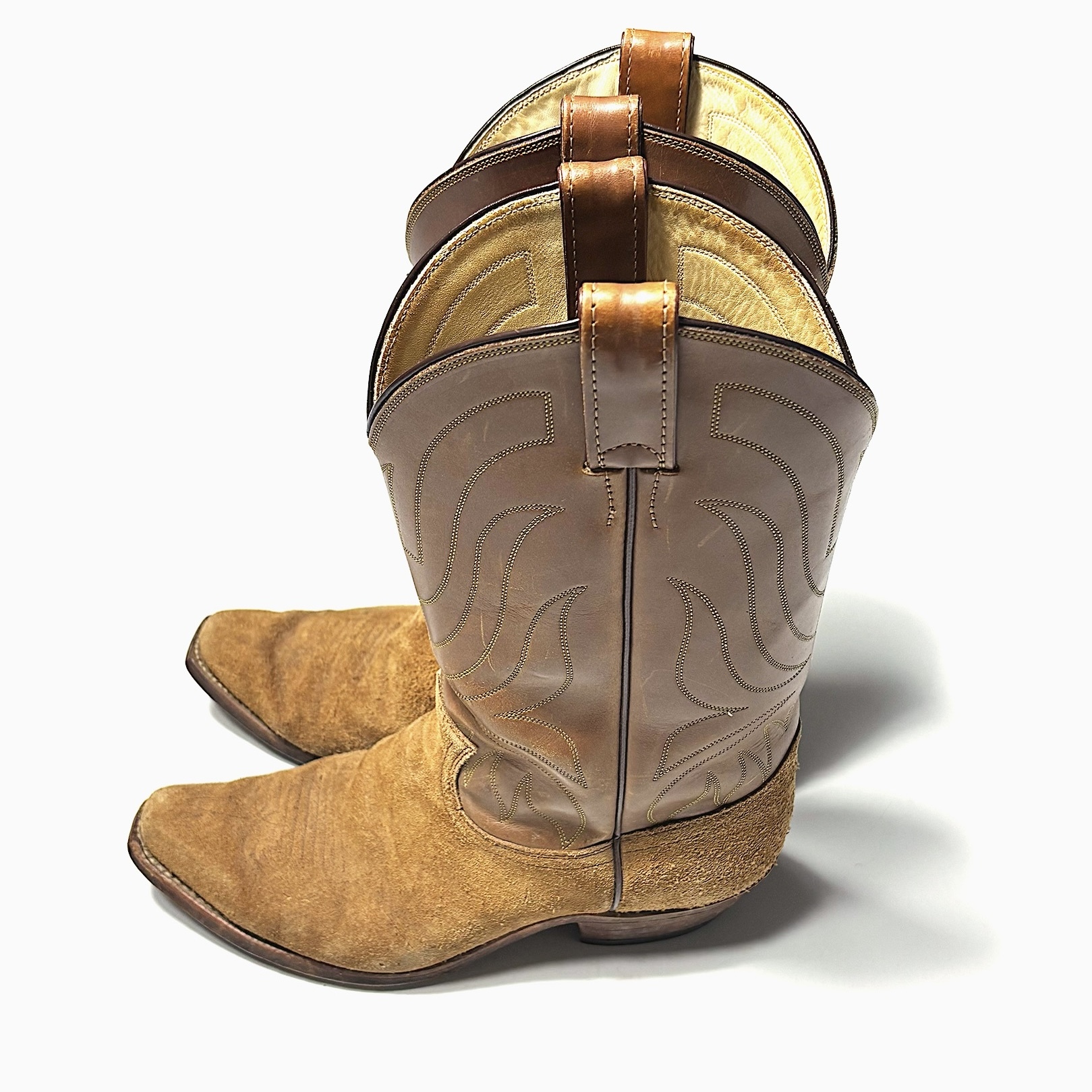 Vintage【Justin】Suede Western Boots の画像 2