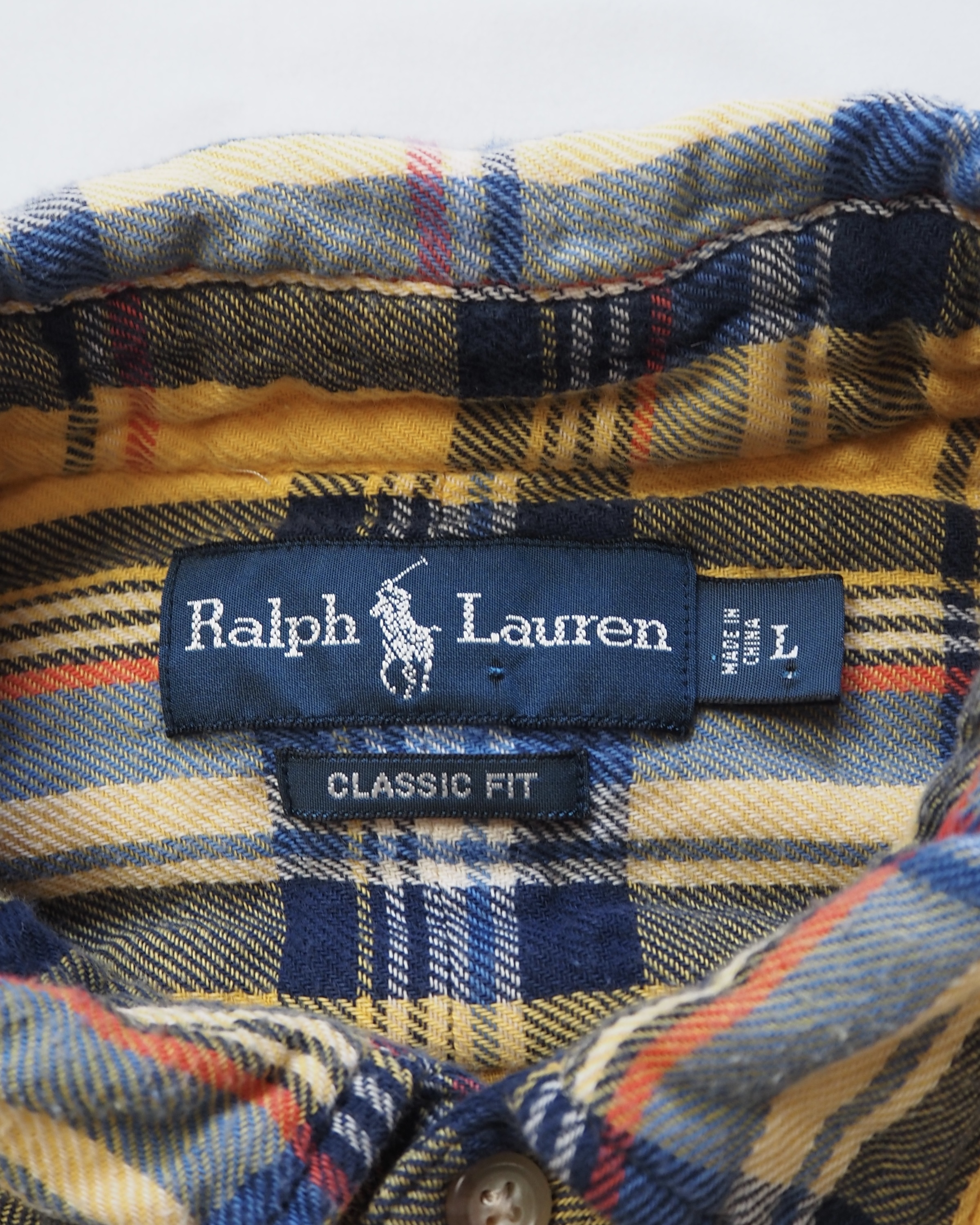 90’s Ralph Lauren ヘヴィネル イエロー Lサイズ の画像 10