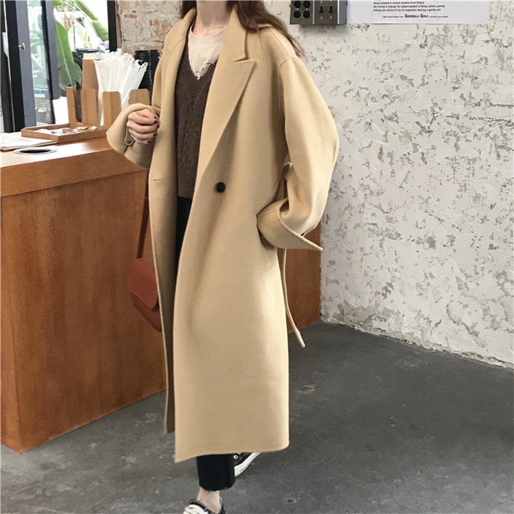 韓国レディースファッション 5905 ウール ロングコート チェスター