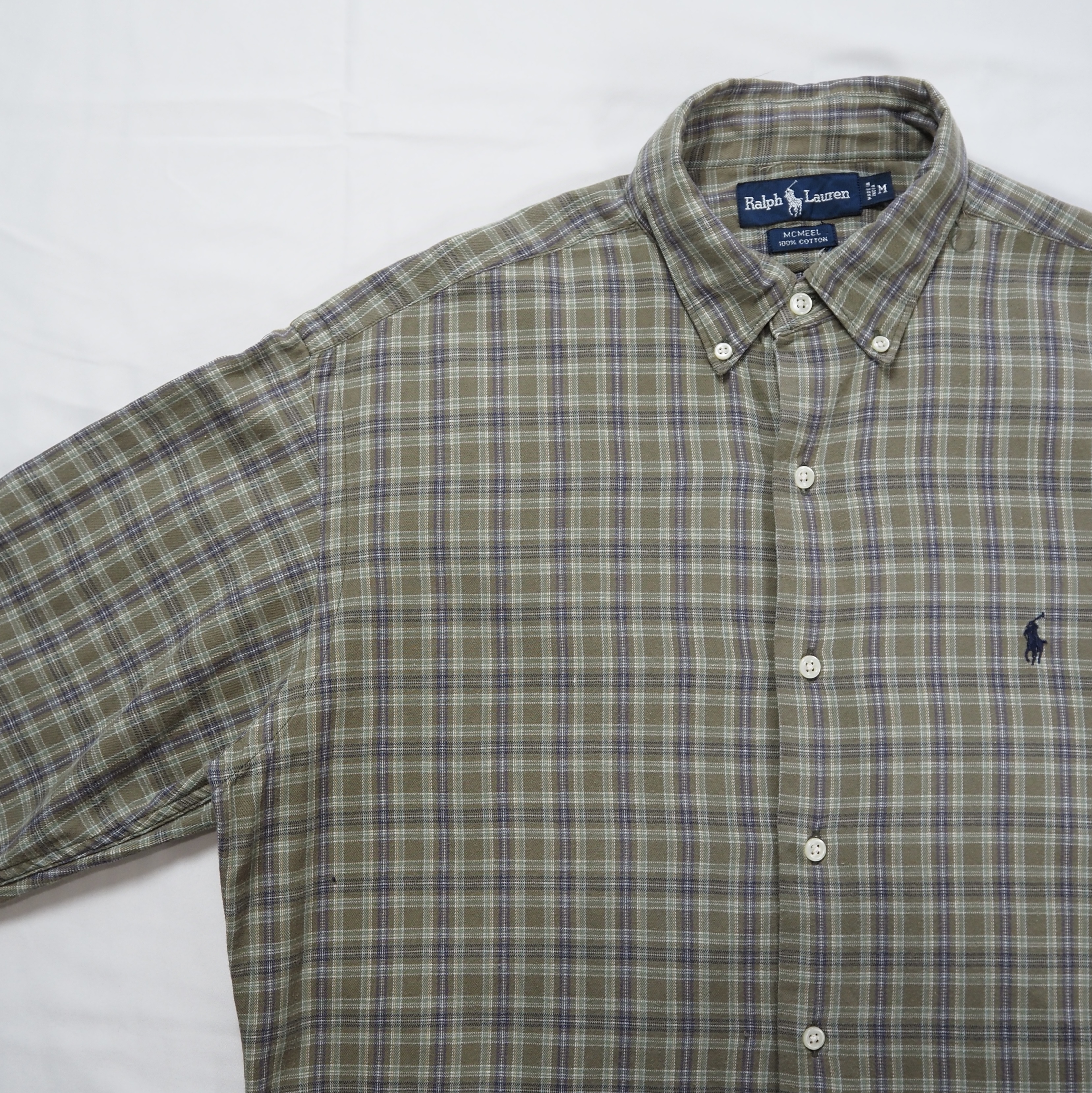 90’s Ralph Lauren ライトフランネルシャツ Mサイズ の画像 5