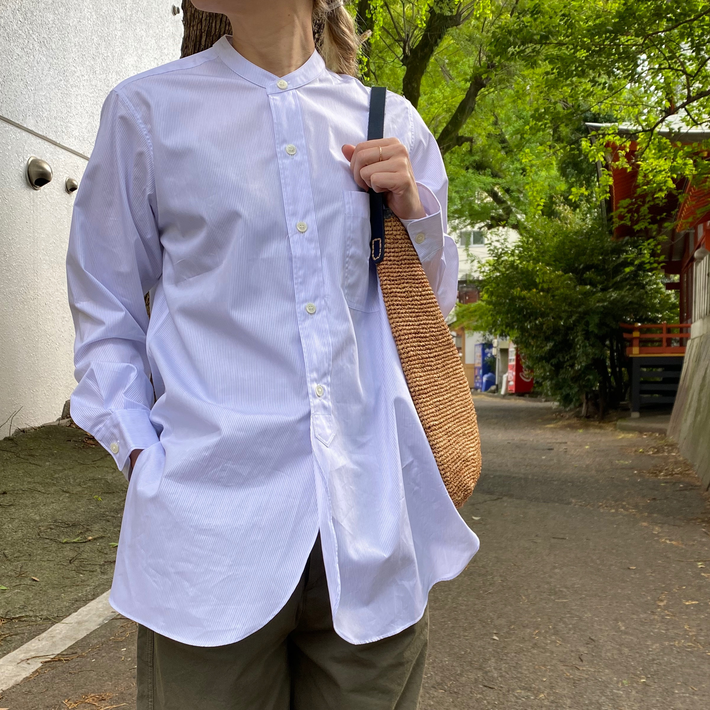 Sans Limite サンリミット 定番長丈スタンド Stripe Debby