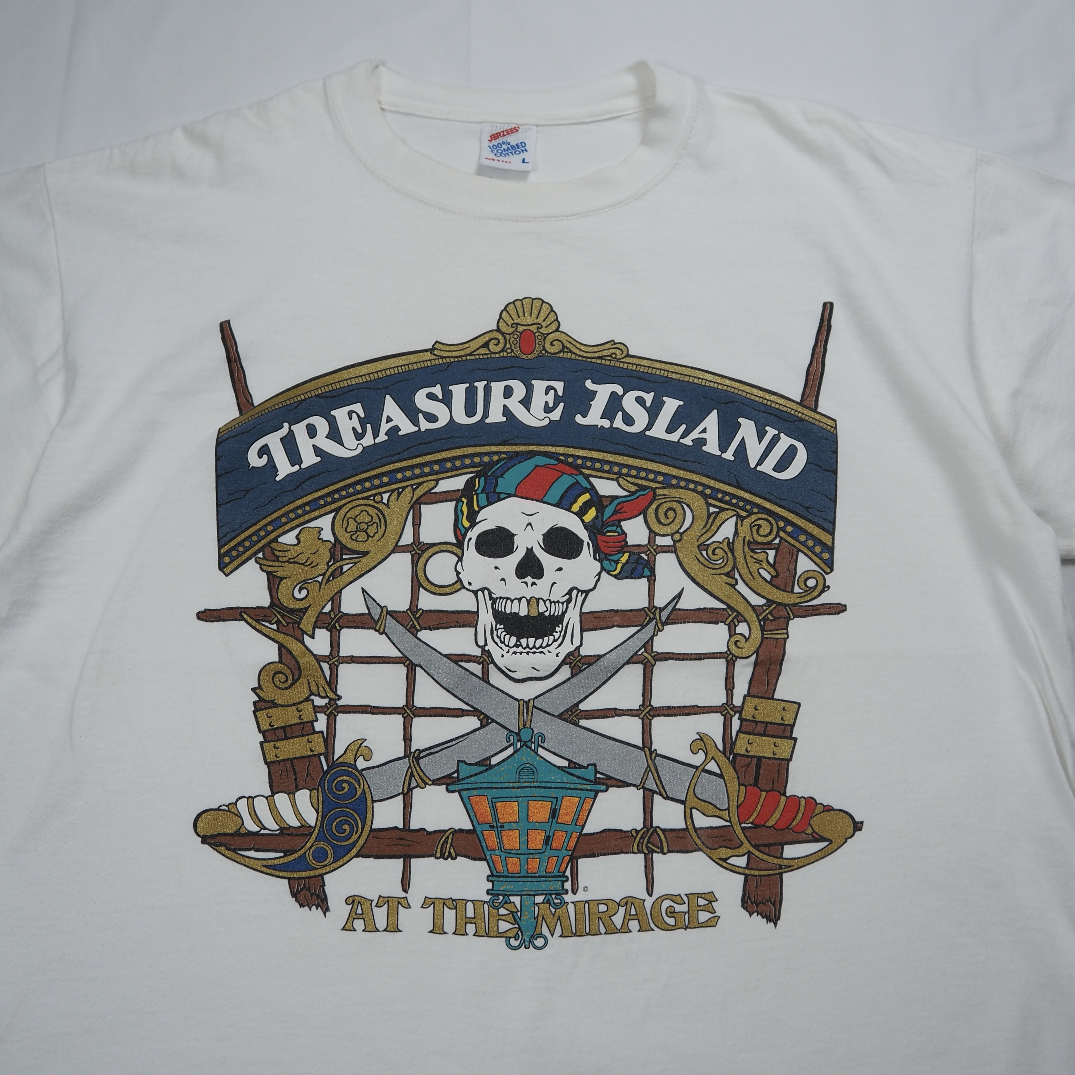 90’s Jerzees スカルTシャツ Lサイズ の画像 2