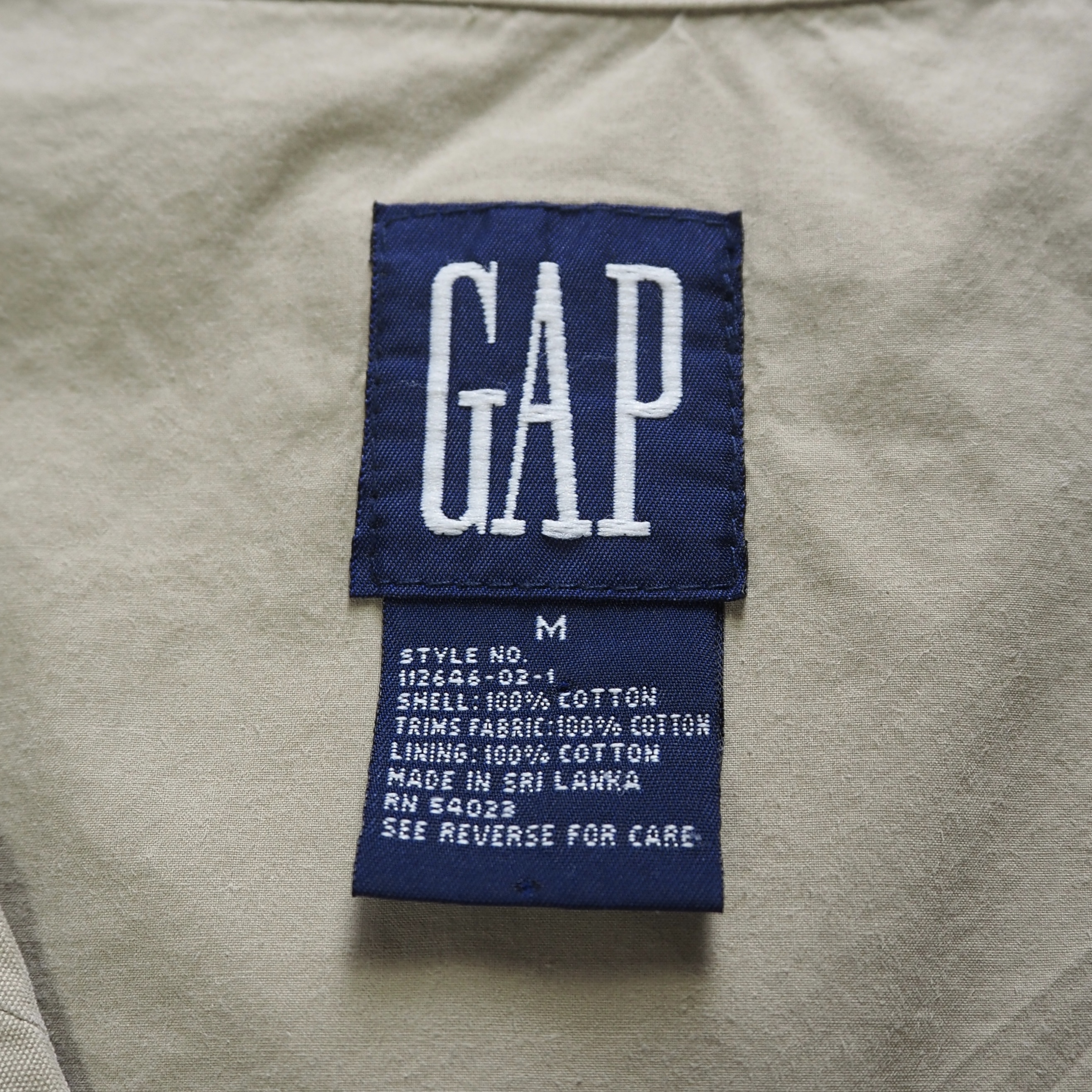 90’s OLD GAP ベスト Mサイズ ベージュ の画像 7