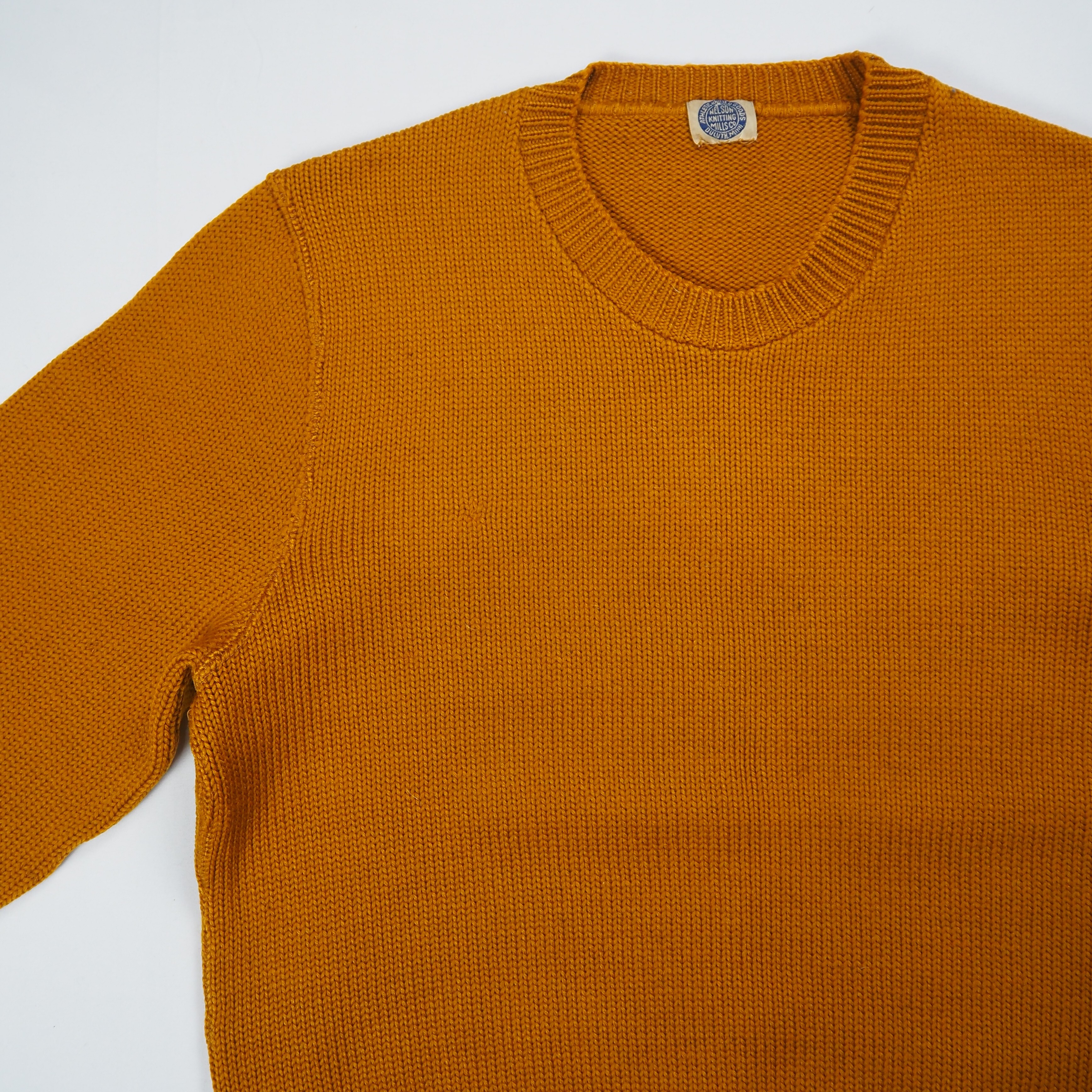 【9/23 20:00入荷】40's ウールニット マスタードイエロー の画像 3