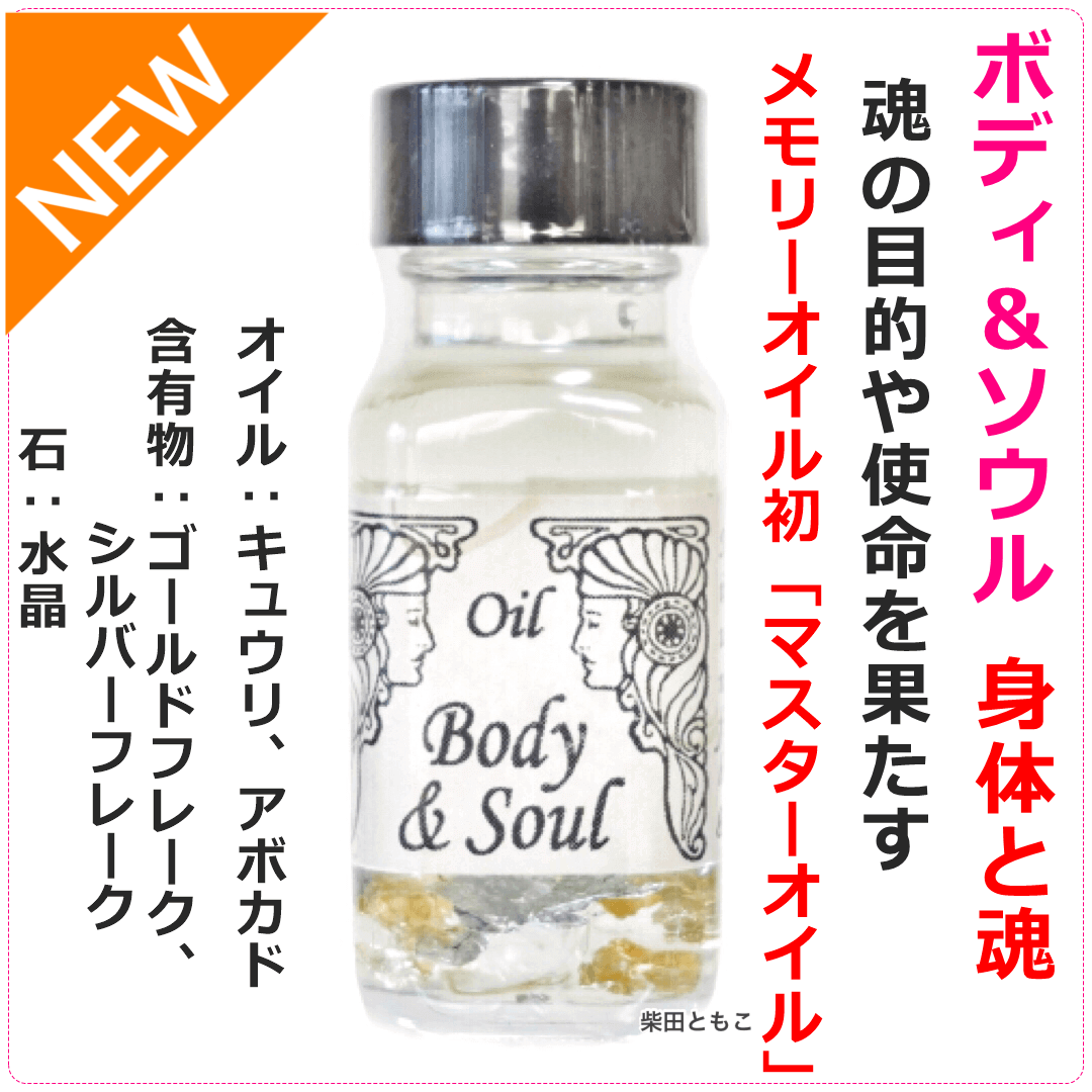 全てのオイルと一緒に使うマスターオイル ボディ ソウル 身体と魂 Body And Soul アンシェントメモリーオイル メモリーオイルの専門店 しばたともこ