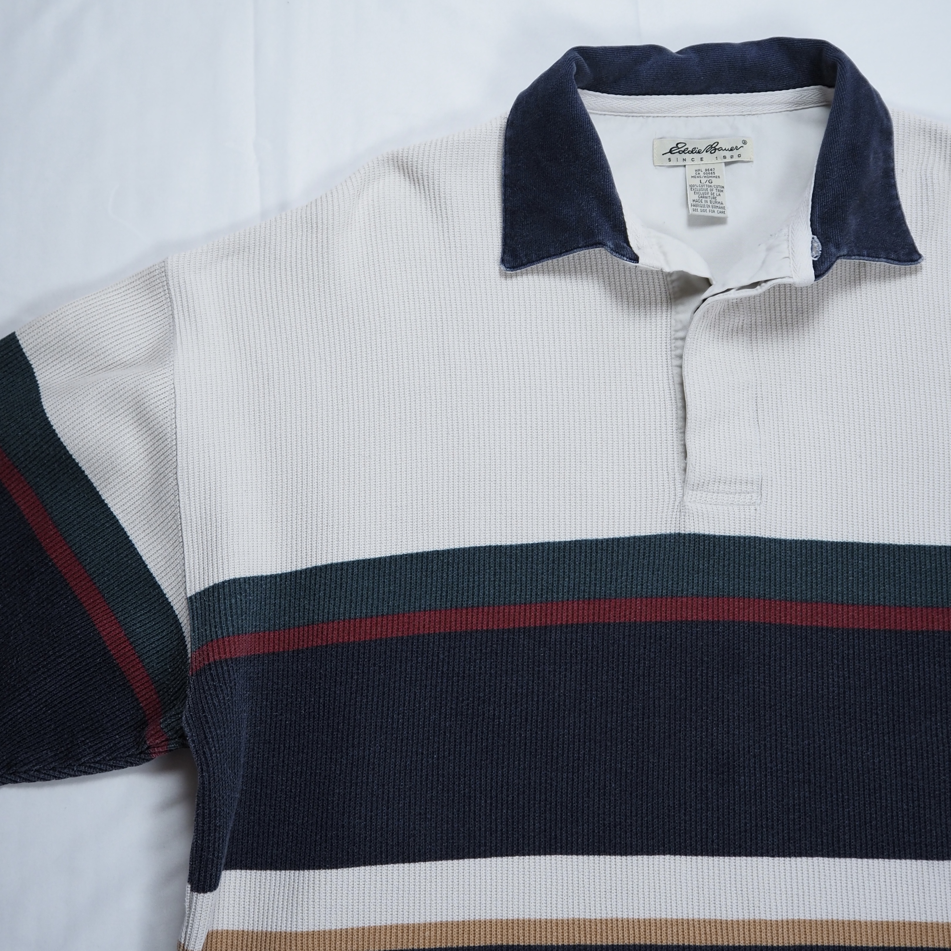 90’s Eddie Bauer 長袖ポロ Lサイズ の画像 5