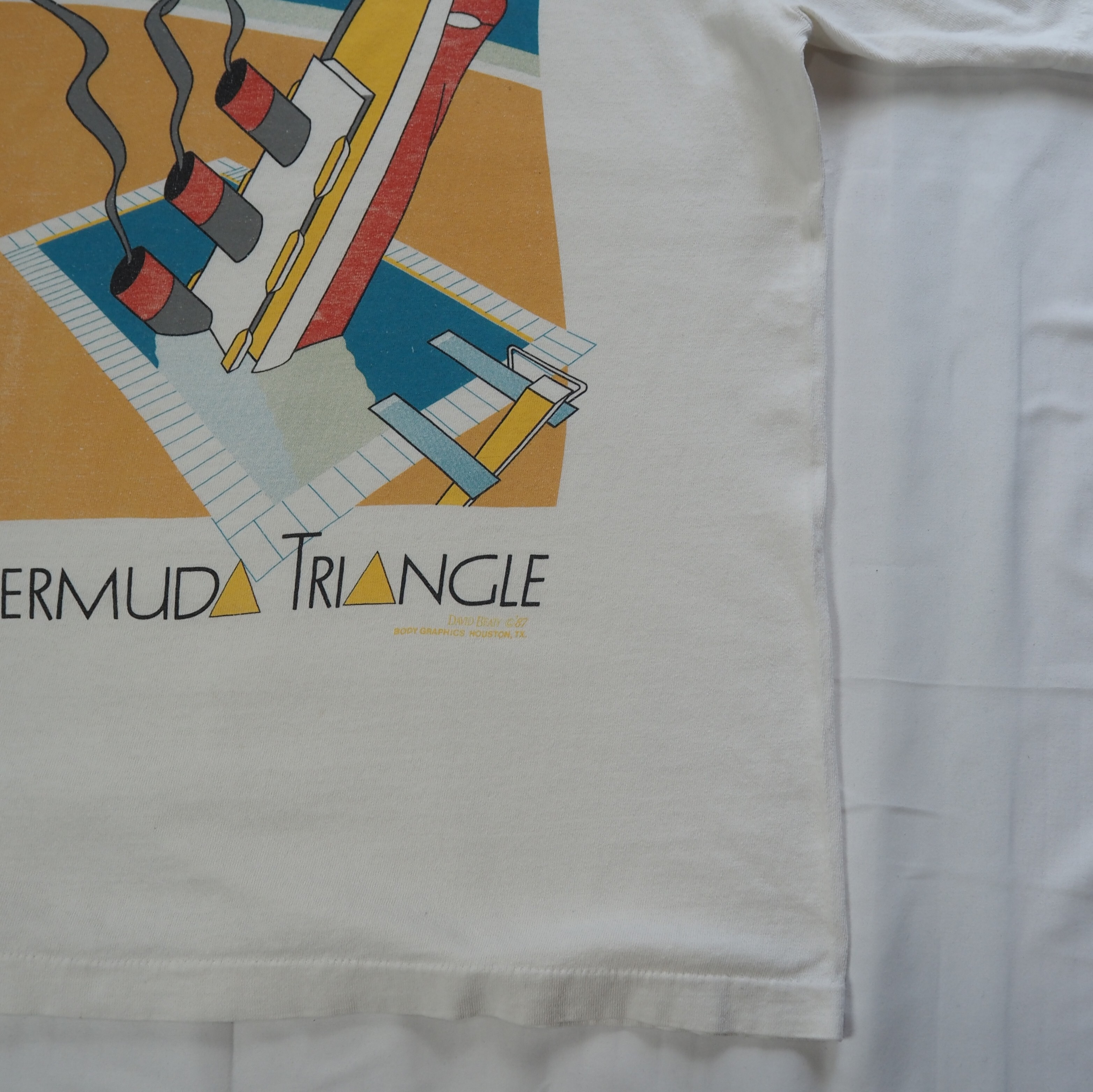 80's バミューダトライアング Tシャツ Mサイズ程度 の画像 6