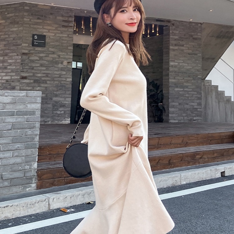 ワンピース ワンピ 通販ワンピース 通販ワンピ レディース 女性用 秋ワンピ 秋ワンピース 冬ワンピース 冬ワンピ 無地 長袖 Uネック 丸襟 フィッシュテール フリフリ デート 普段着 デイリー 通学 通勤 シンプル トレンド 秋冬 人気 お洒落 定番 おすすめ 売れ筋