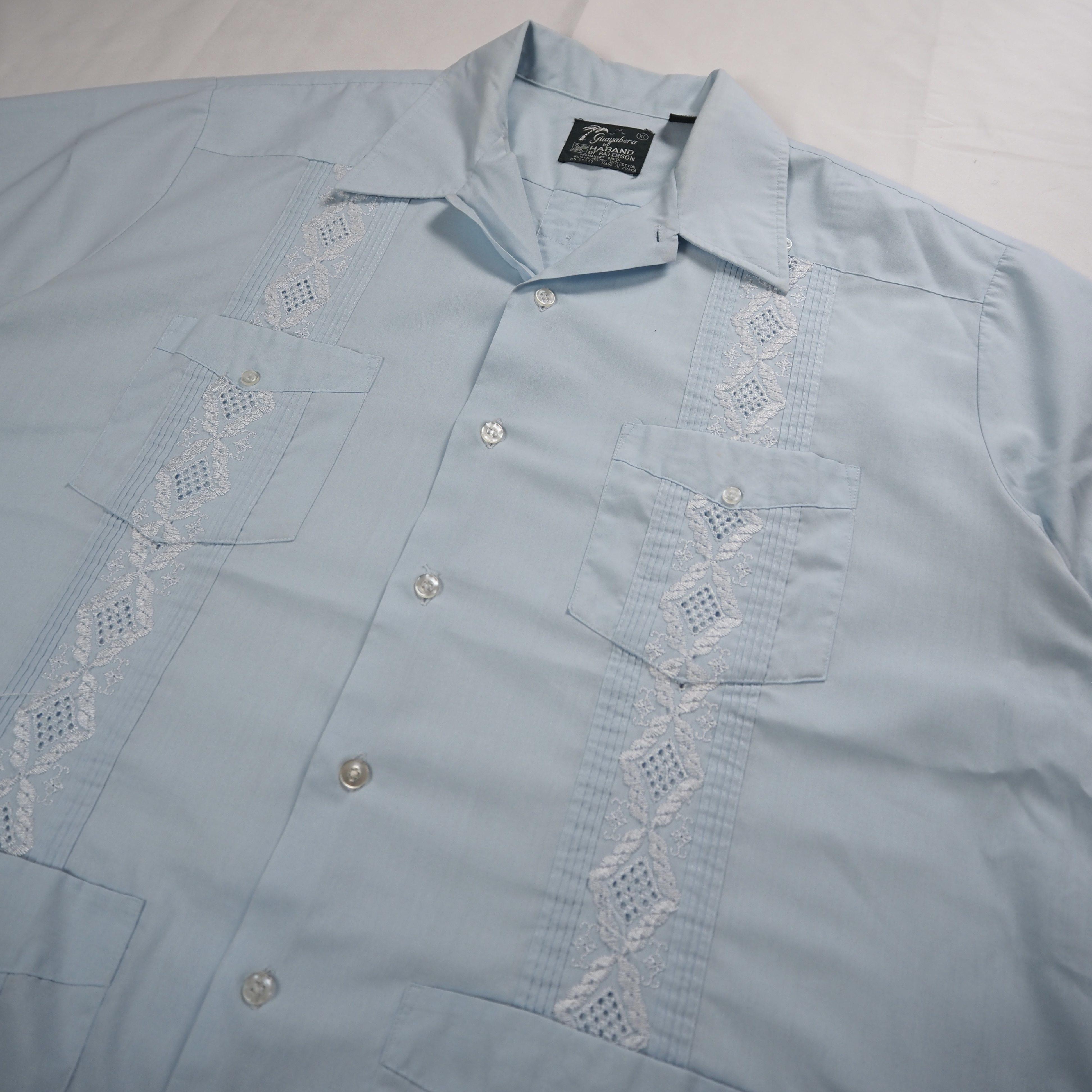 90’s Haband キューバシャツ 水色 XL の画像 3