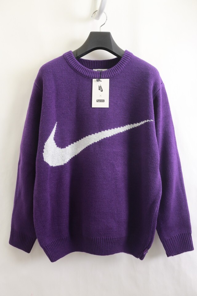supreme nike swoosh sweater purple