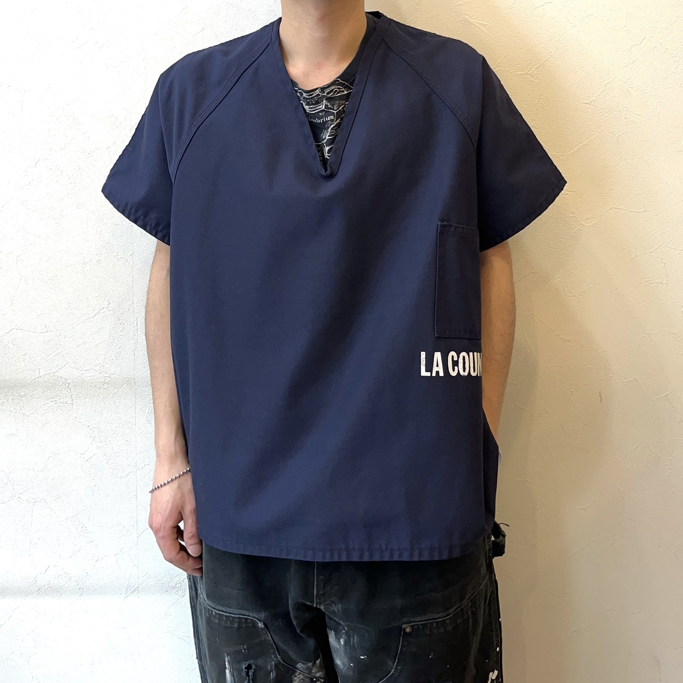 Y2K "LA COUNTY JAIL" Prison Uniform Shirt の画像 3