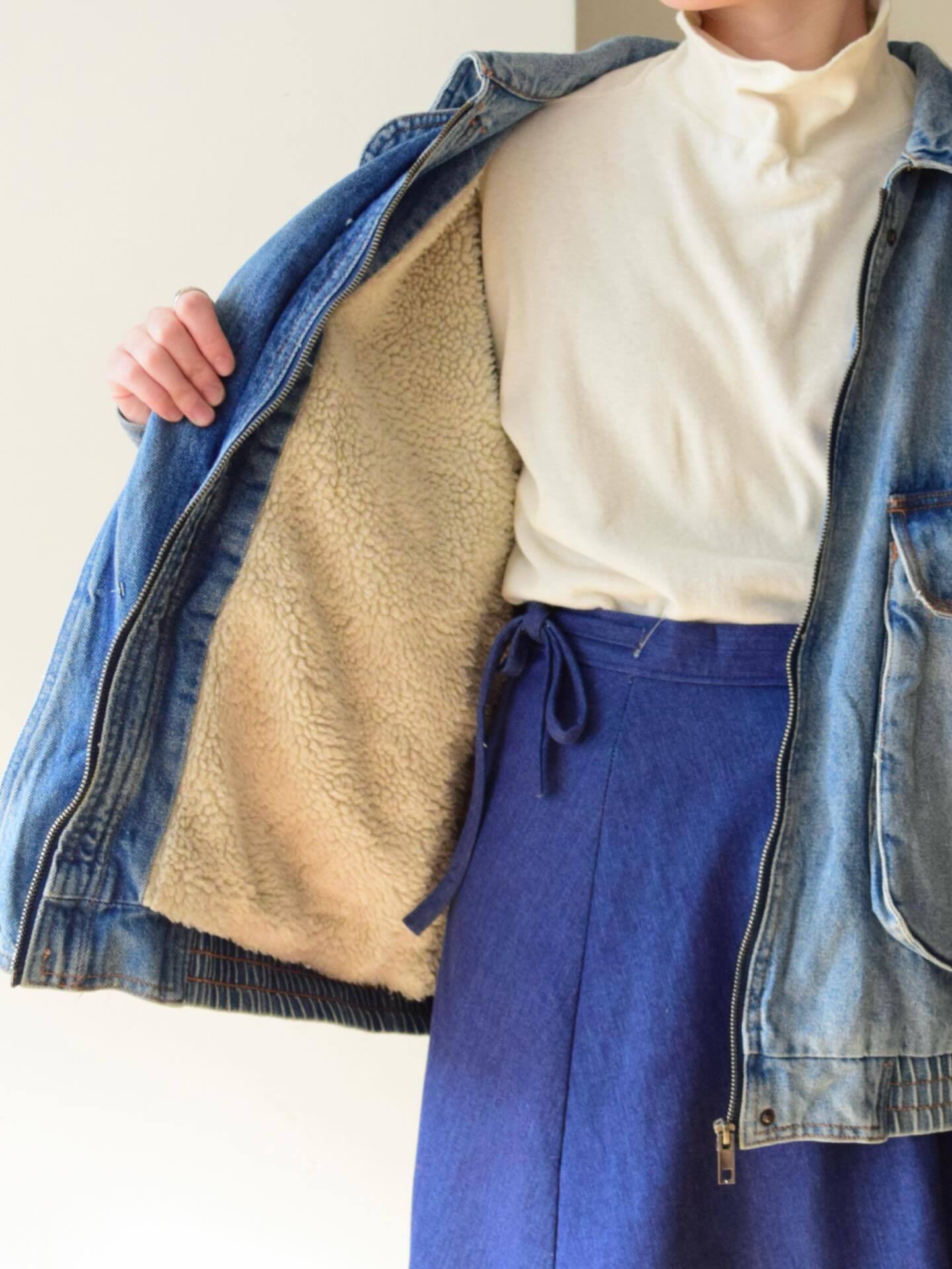 Denim boa blouson の画像 4