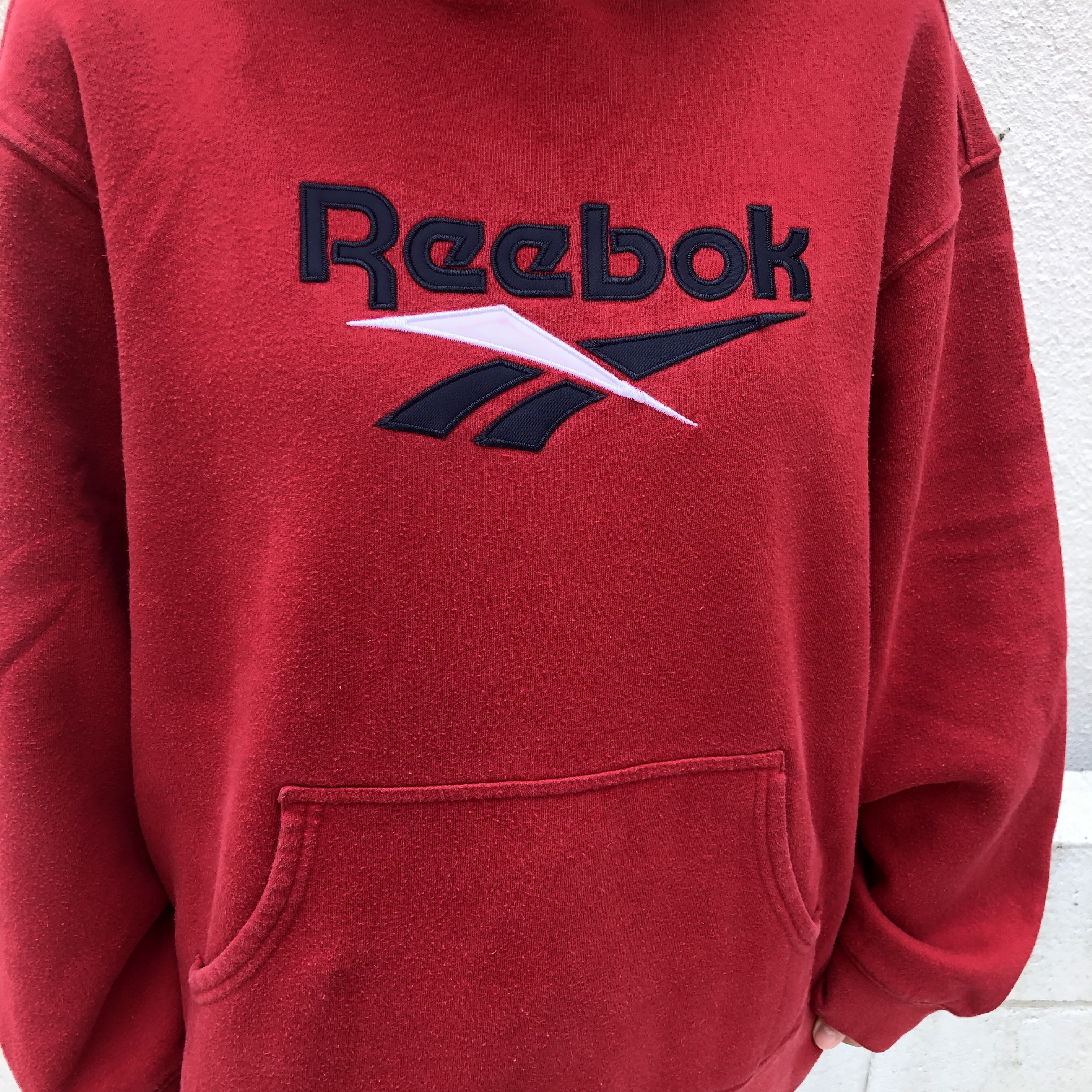 reebok red hoodie