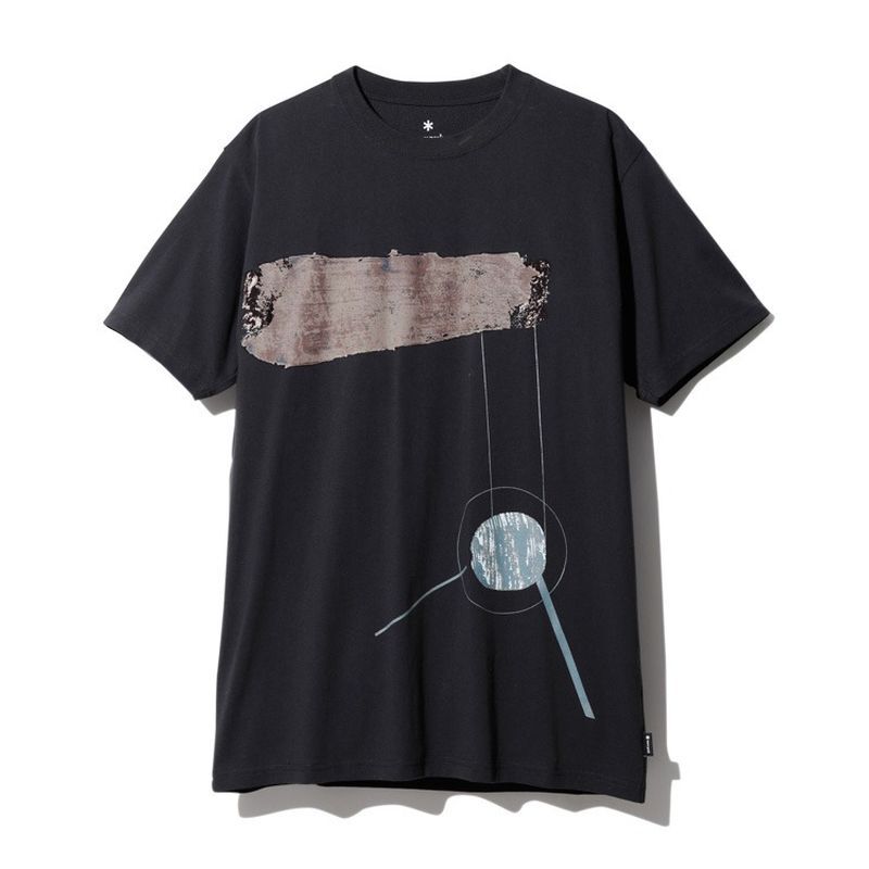 "snow peak|スノーピーク|Printed T shirt Home & Camp Burner|プリンテッドTシャツ ホーム&キャンプバーナー|ブラック"