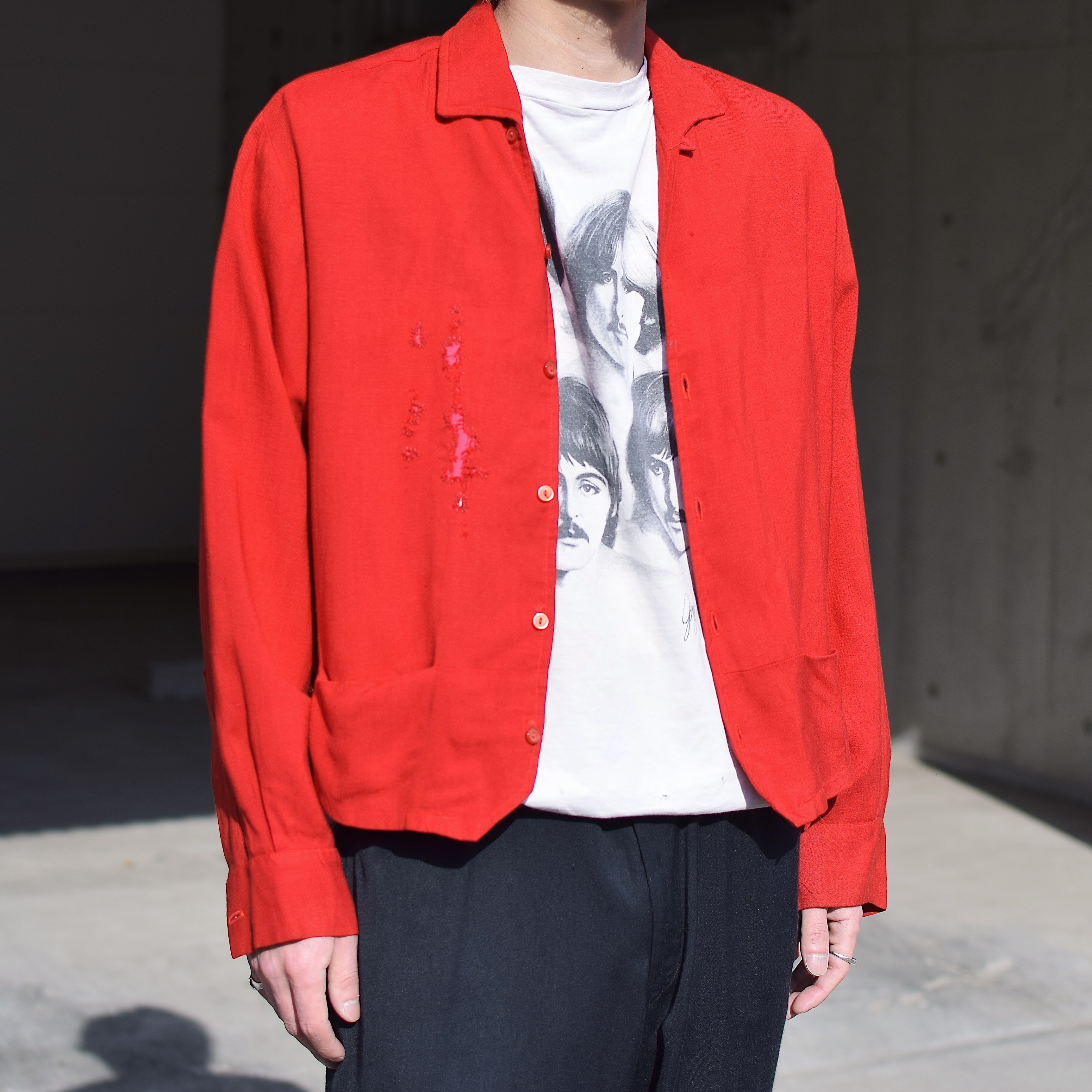 Vintage 50's【PLAY BOY】Grunge Rayon Shirt の画像 3