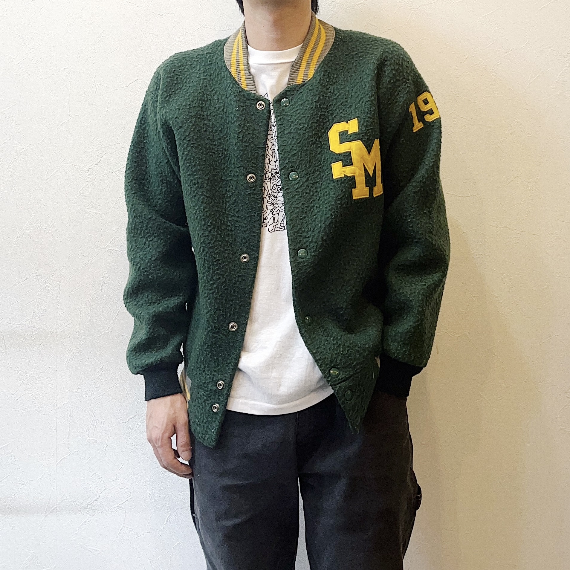Vintage 60's【CHAMPION PRODUCTS INC】"MUSTANGS" Fleece Jacket の画像 3