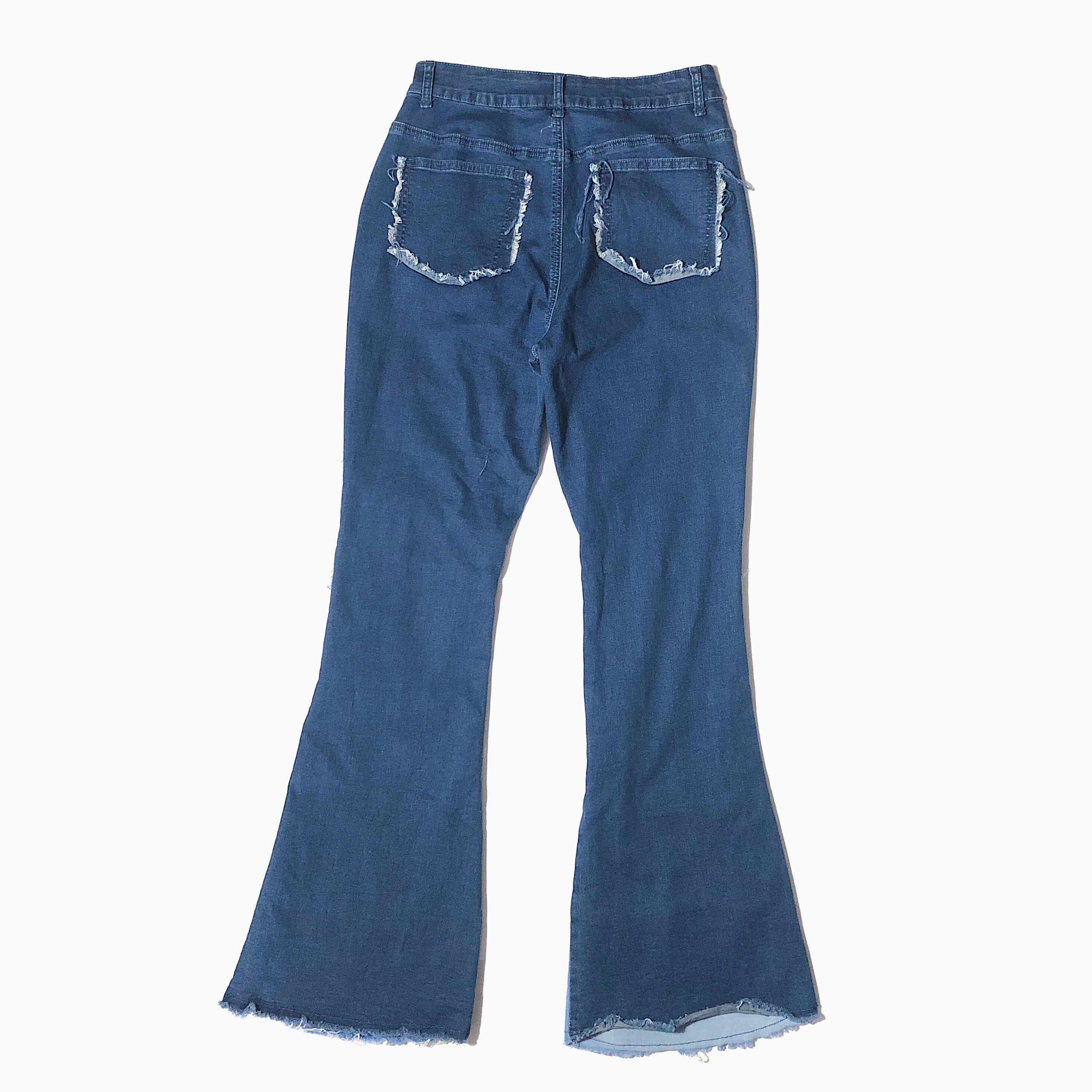 Vintage Patchwork Flare Denim Pants の画像 2