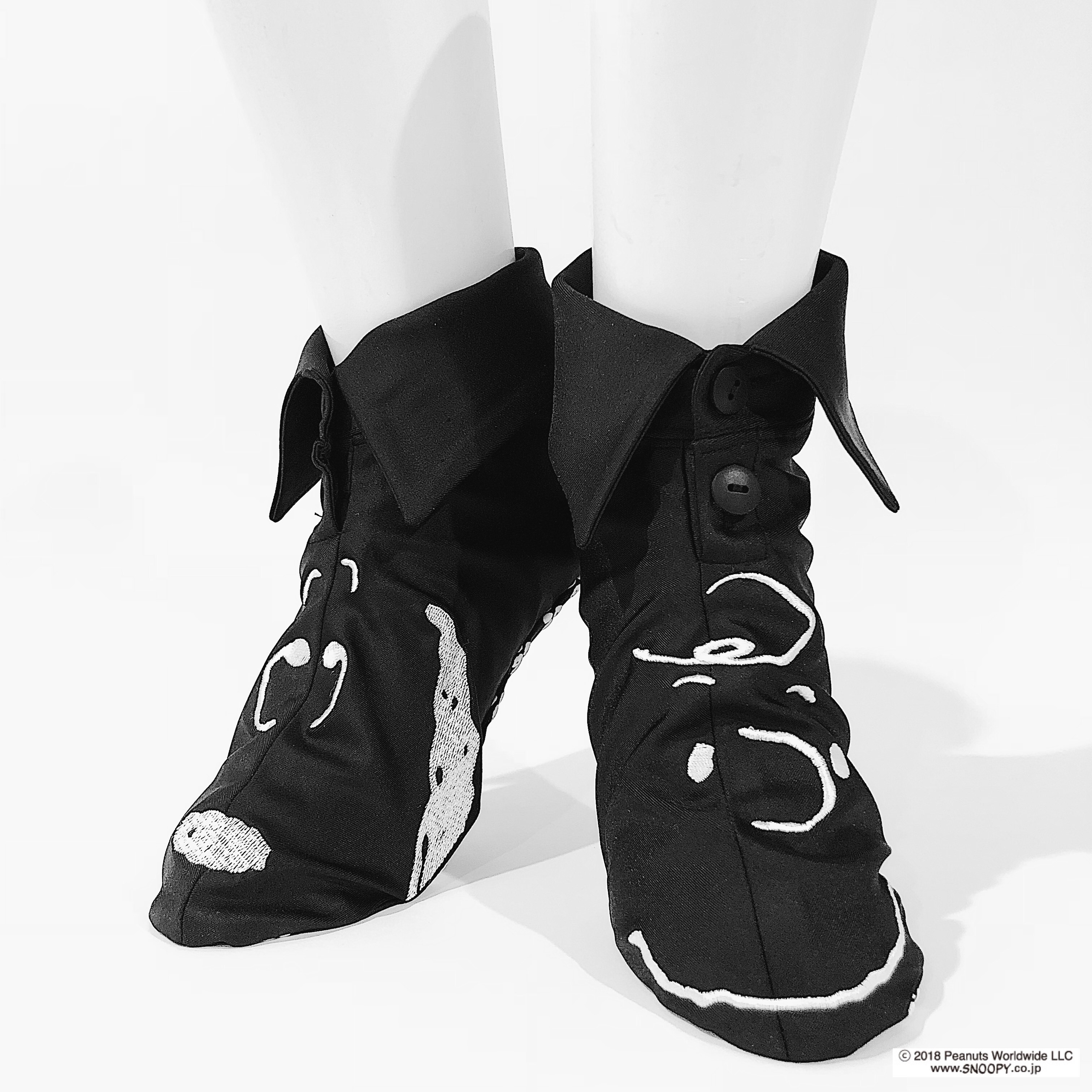 ピーナッツキャラクター スヌーピー Black Erimaki Sox
