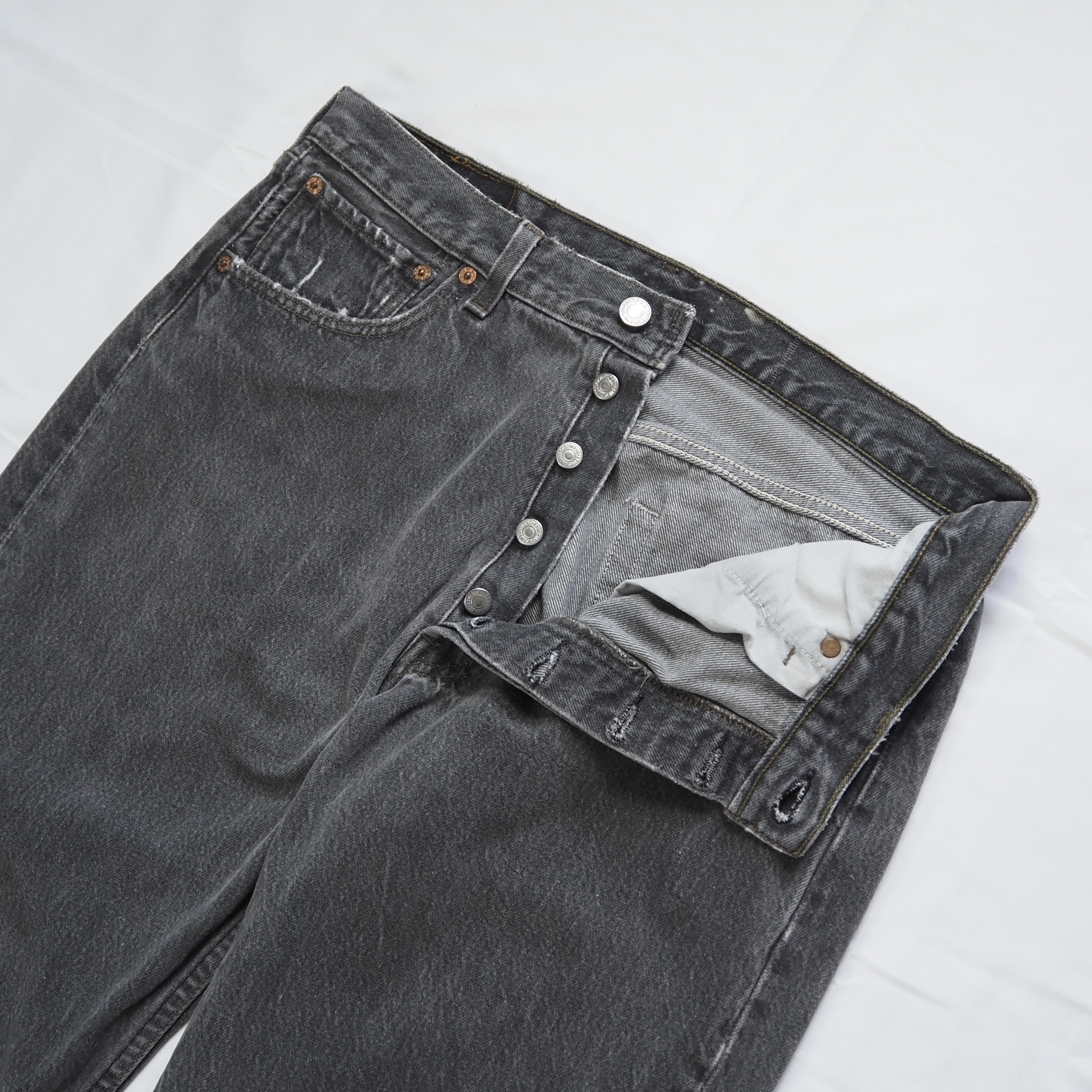 90’s Levi’s 501 先染めブラックデニム 34×30 の画像 8