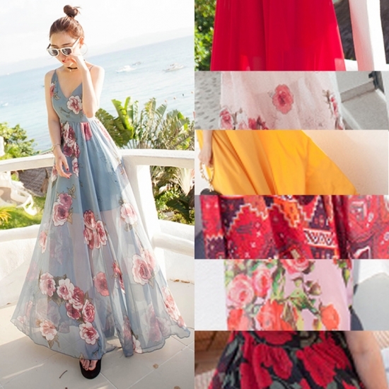 リゾートにも シースルーロングワンピース ロングワンピース ロング丈 vネック ノースリーブ 花柄 aライン シースルー 大人可愛い エレガント ガーリー 春夏 お出かけ Wp Ayumina