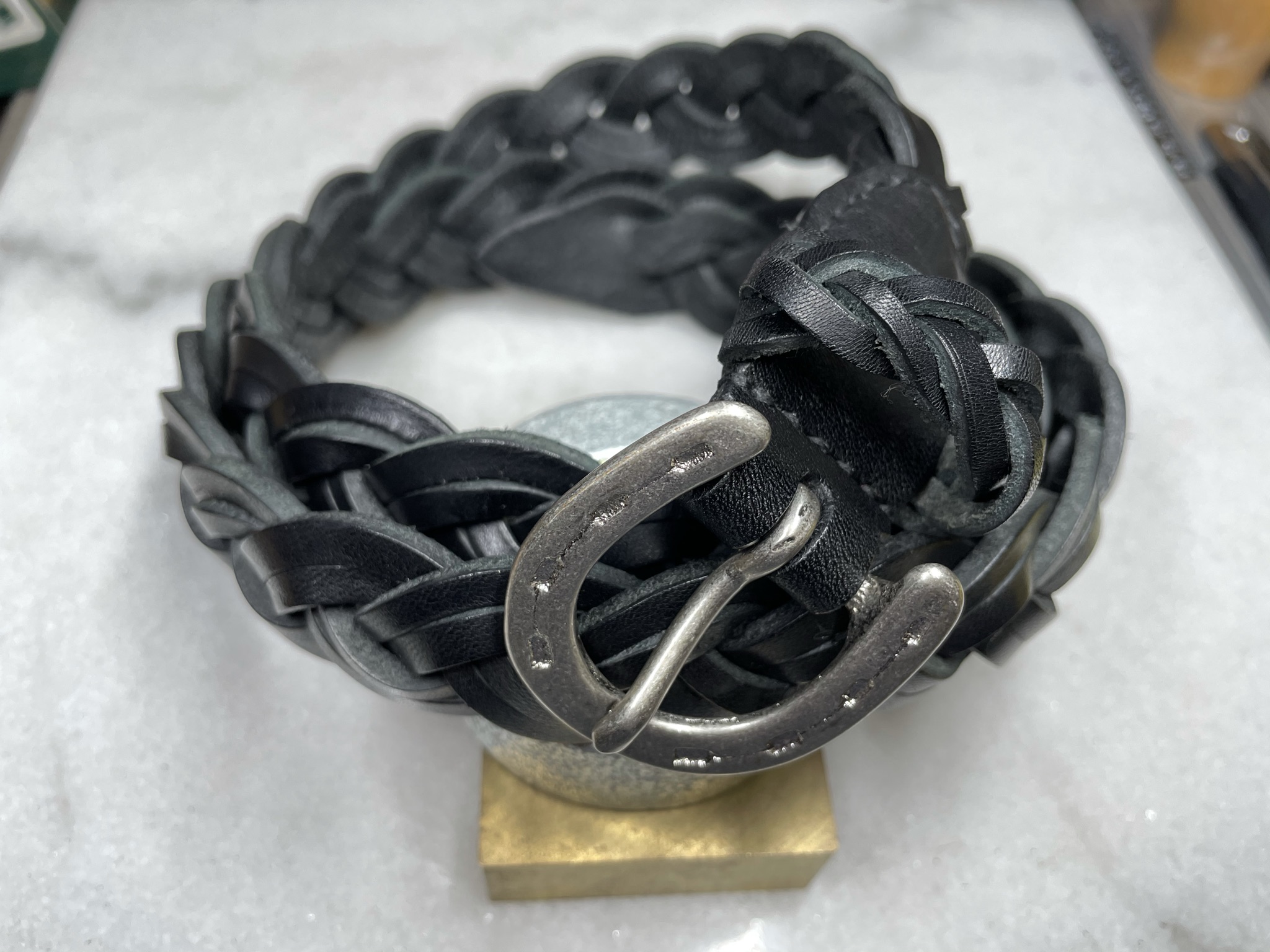 CBMーNUBS2563〈BK〉】レザーメッシュベルト〈サイズ「95」〉6本 CBMーNUBS2563〈BK〉】レザーメッシュベルト〈サイズ「95」〉6本